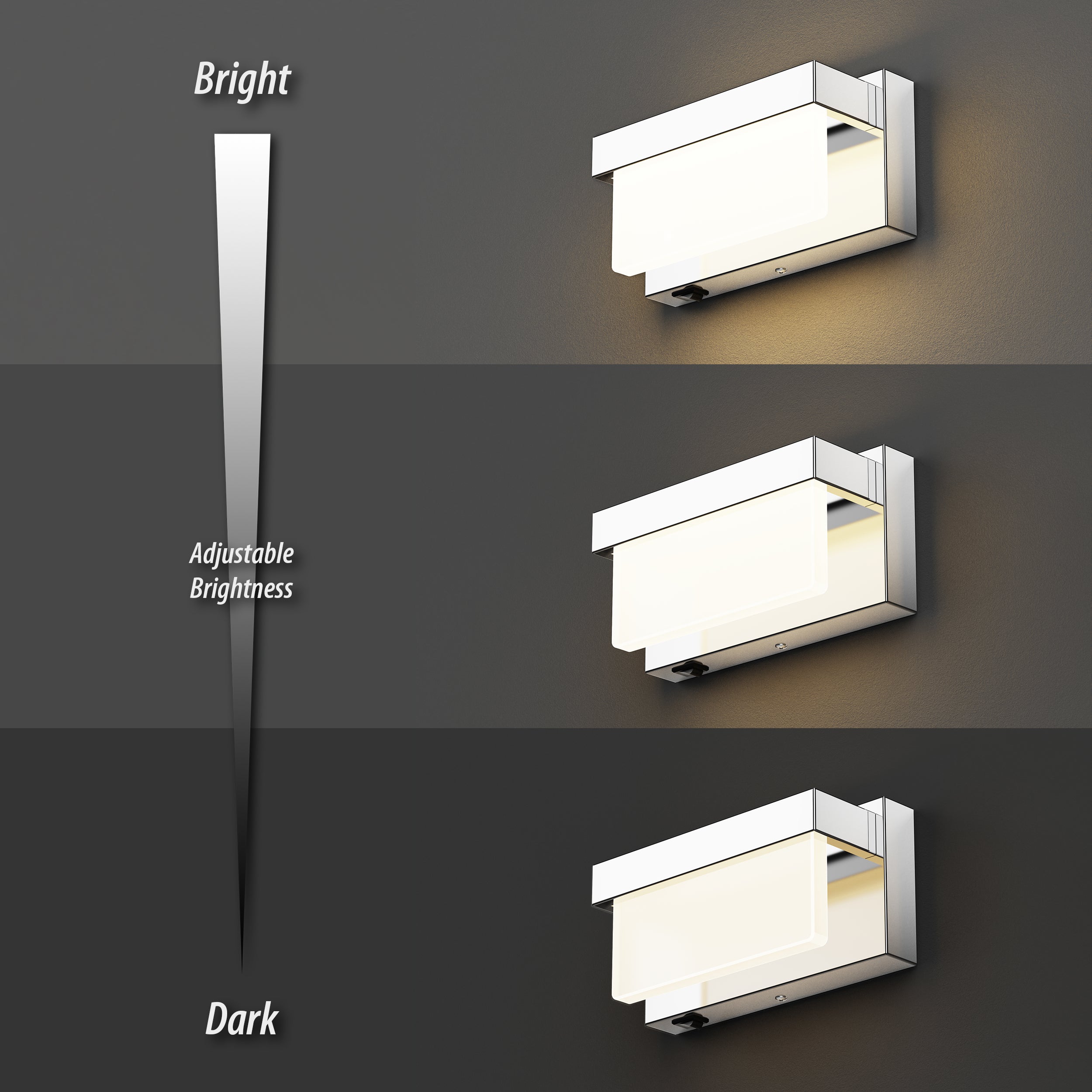 LIGHTINN LED Rectangle Light Wall Sconce