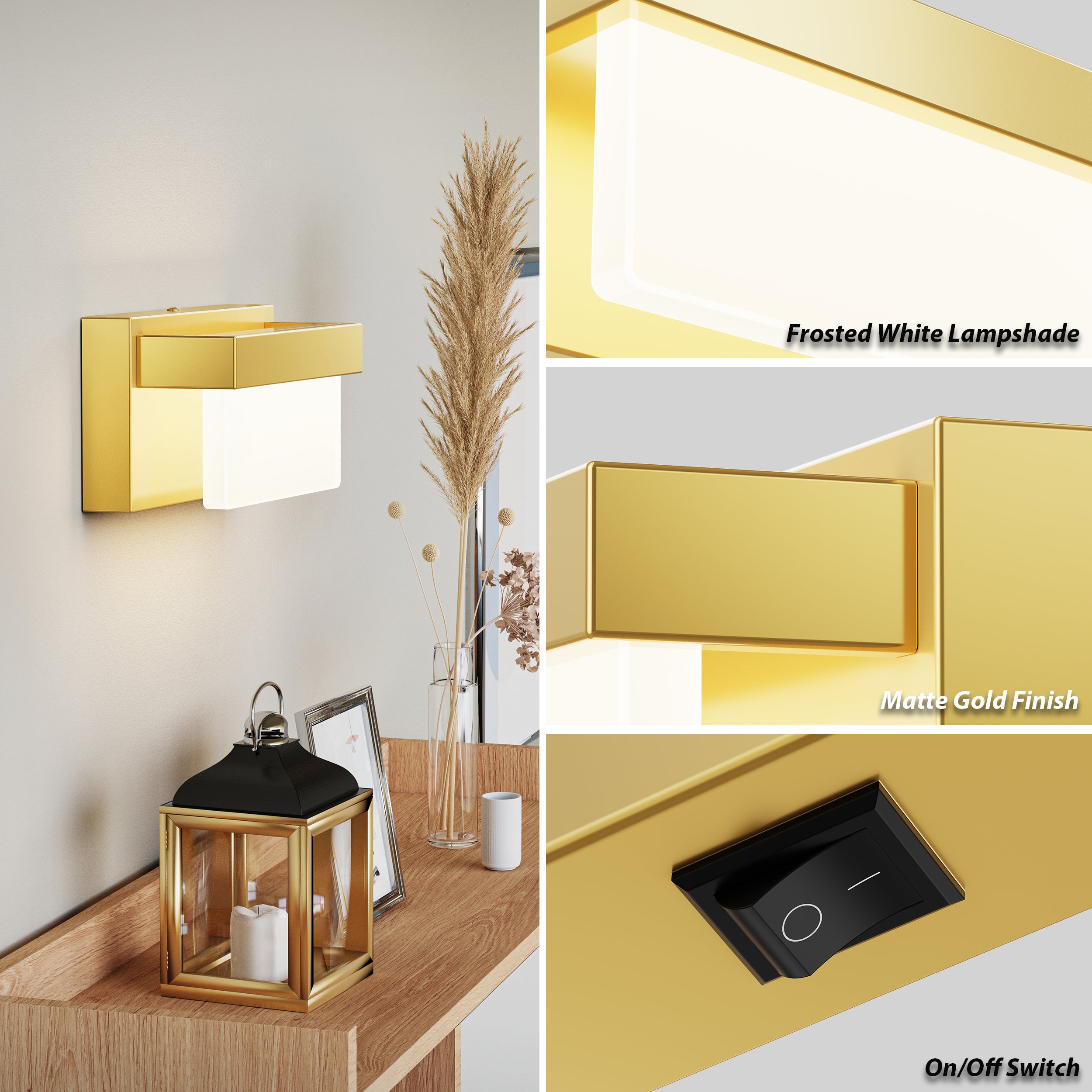 LIGHTINN LED Rectangle Light Wall Sconce