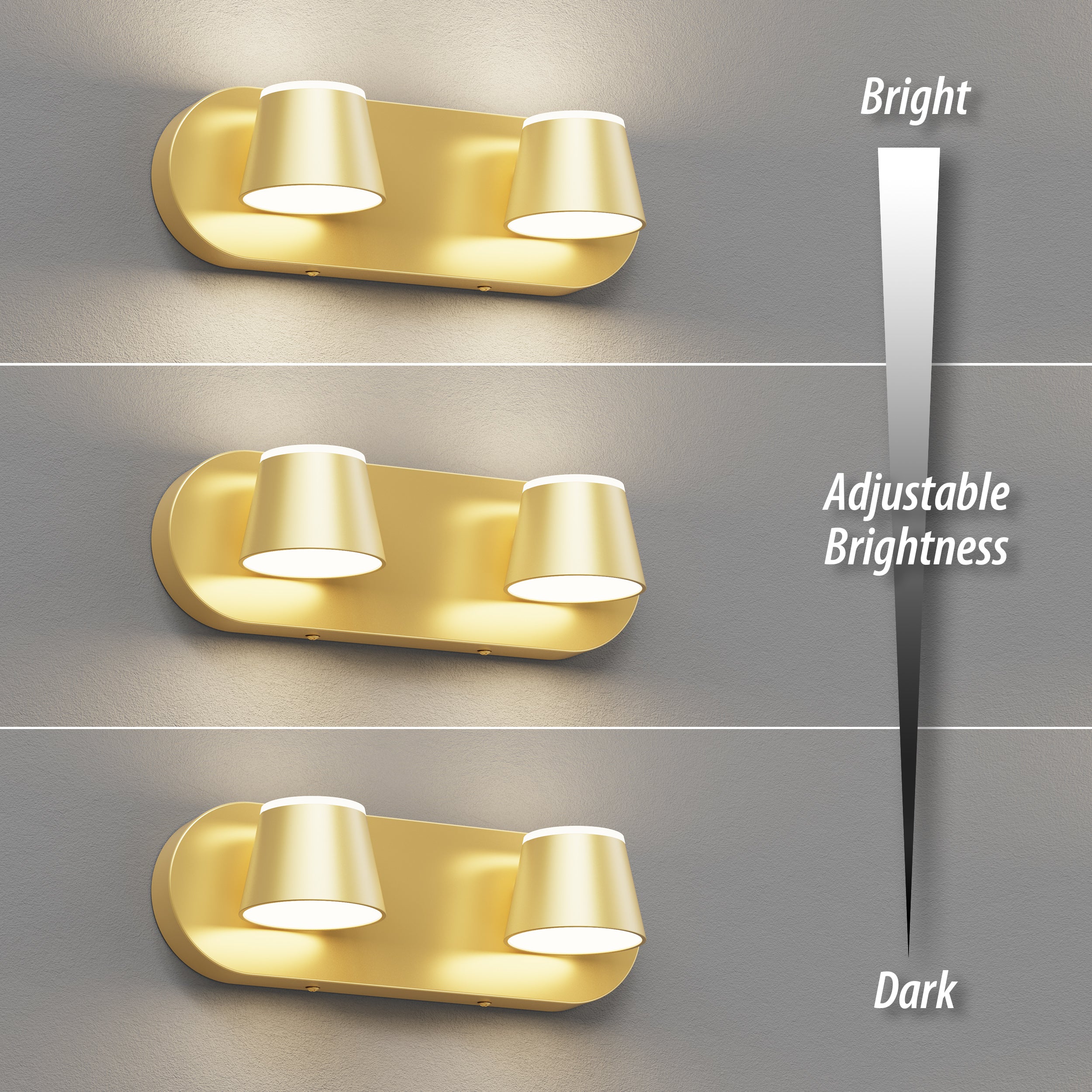 URSOLA 2 - Lights Rotatable Bathroom Vanity Light