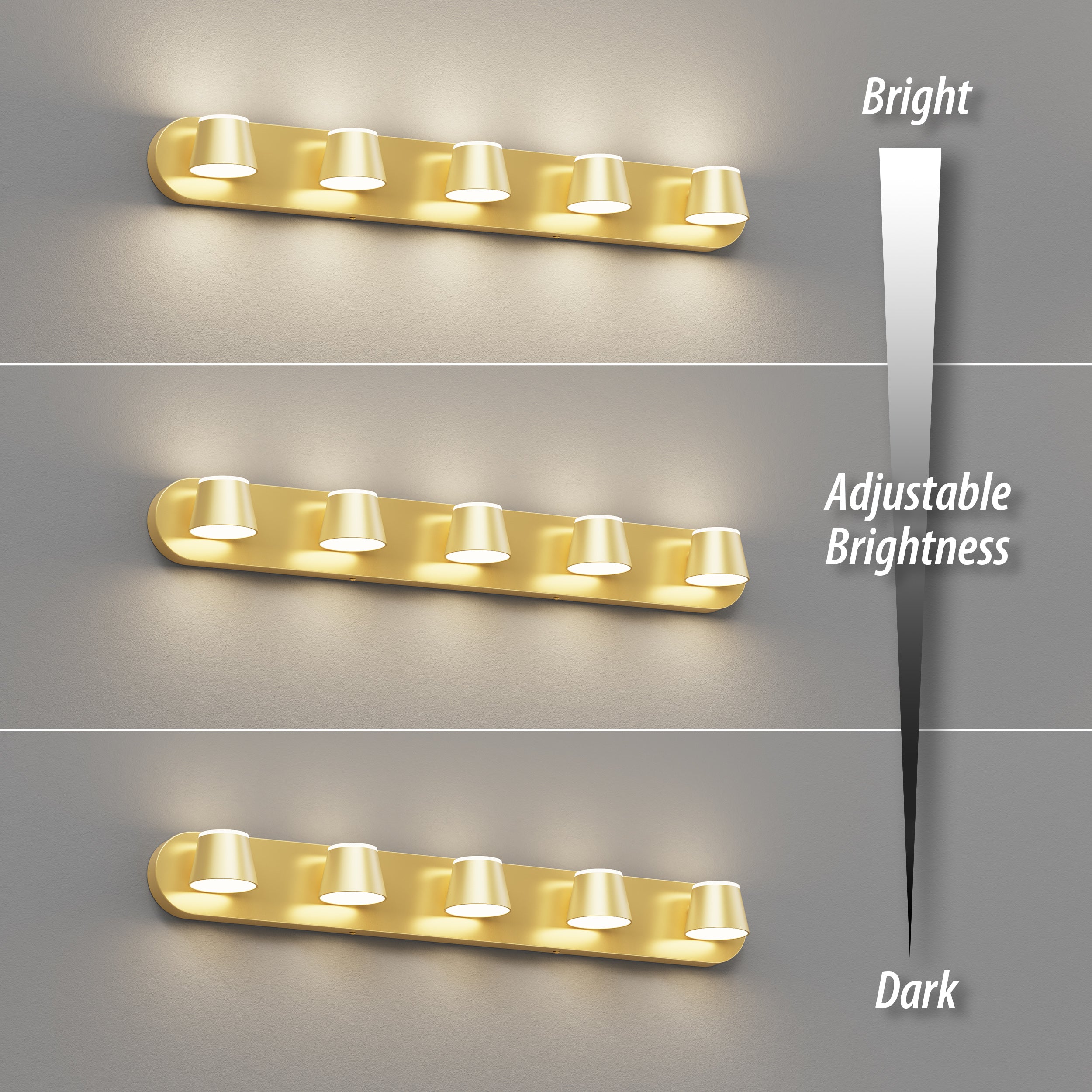 URSOLA 5 - Lights Rotatable Bathroom Vanity Light