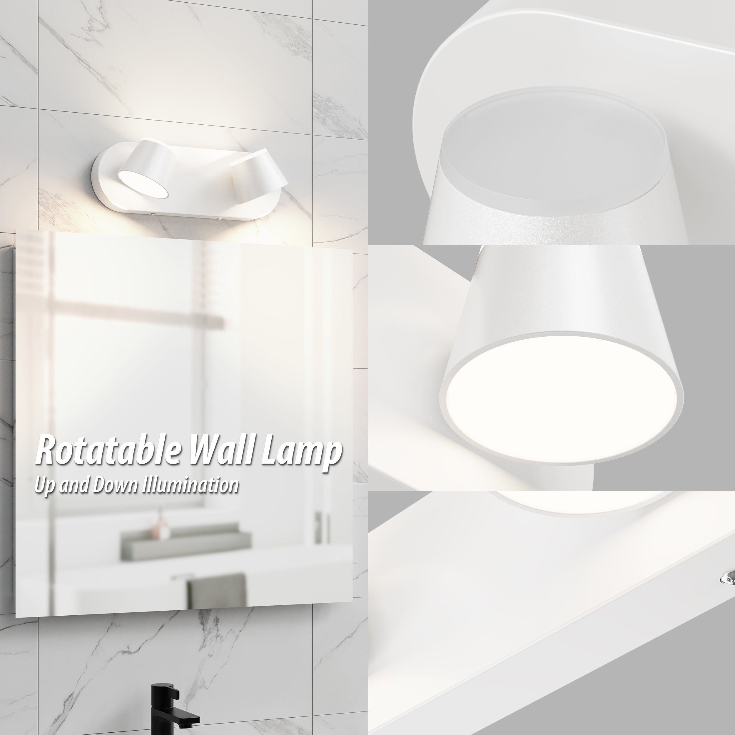 URSOLA 2 - Lights Rotatable Bathroom Vanity Light