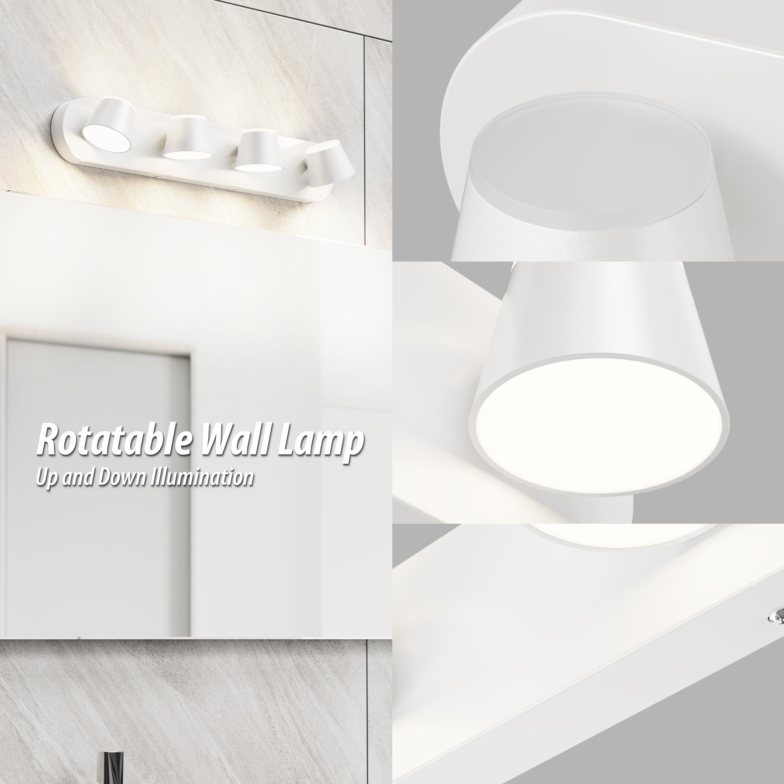 URSOLA 4 - Lights Rotatable Bathroom Vanity Light