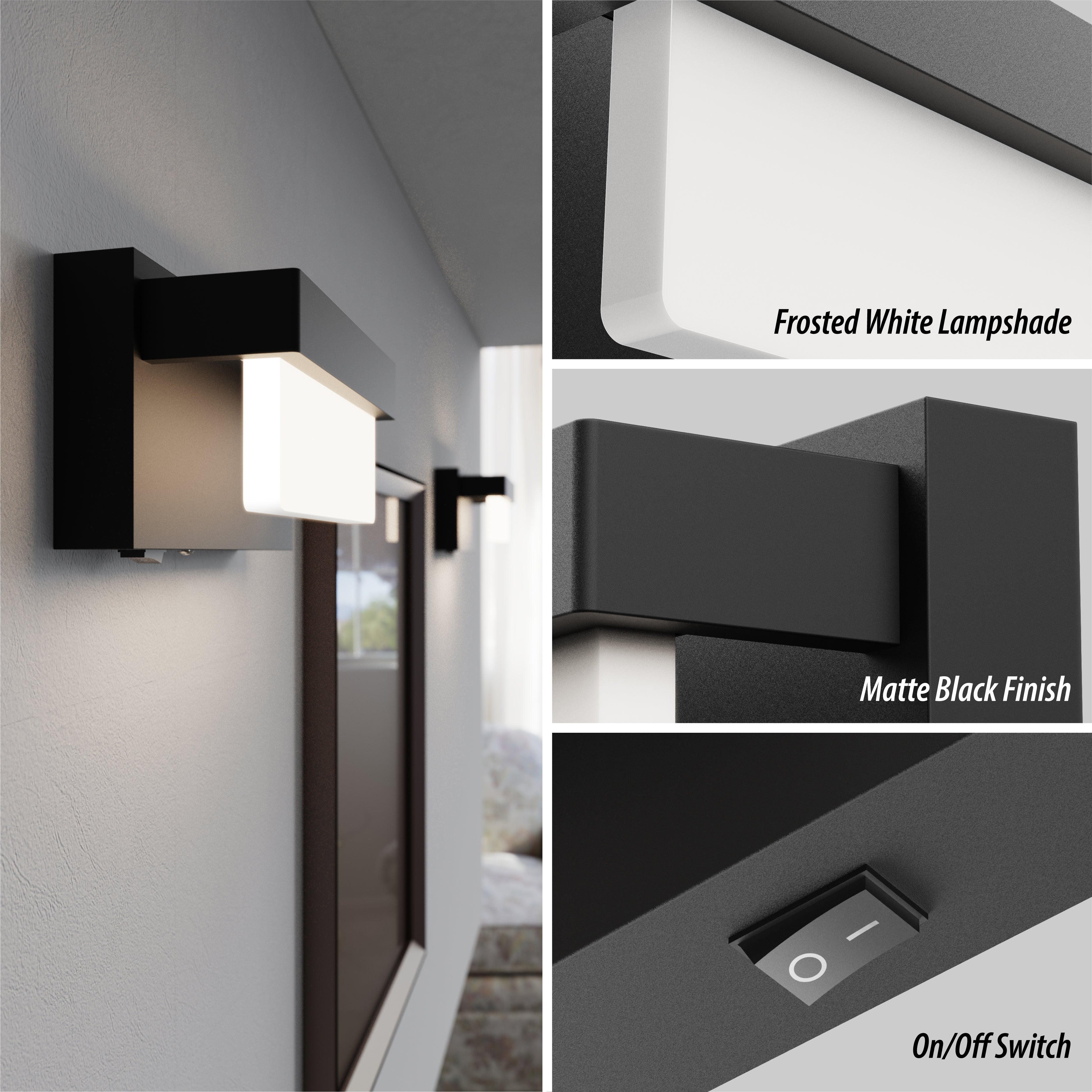 LIGHTINN LED Rectangle Light Wall Sconce