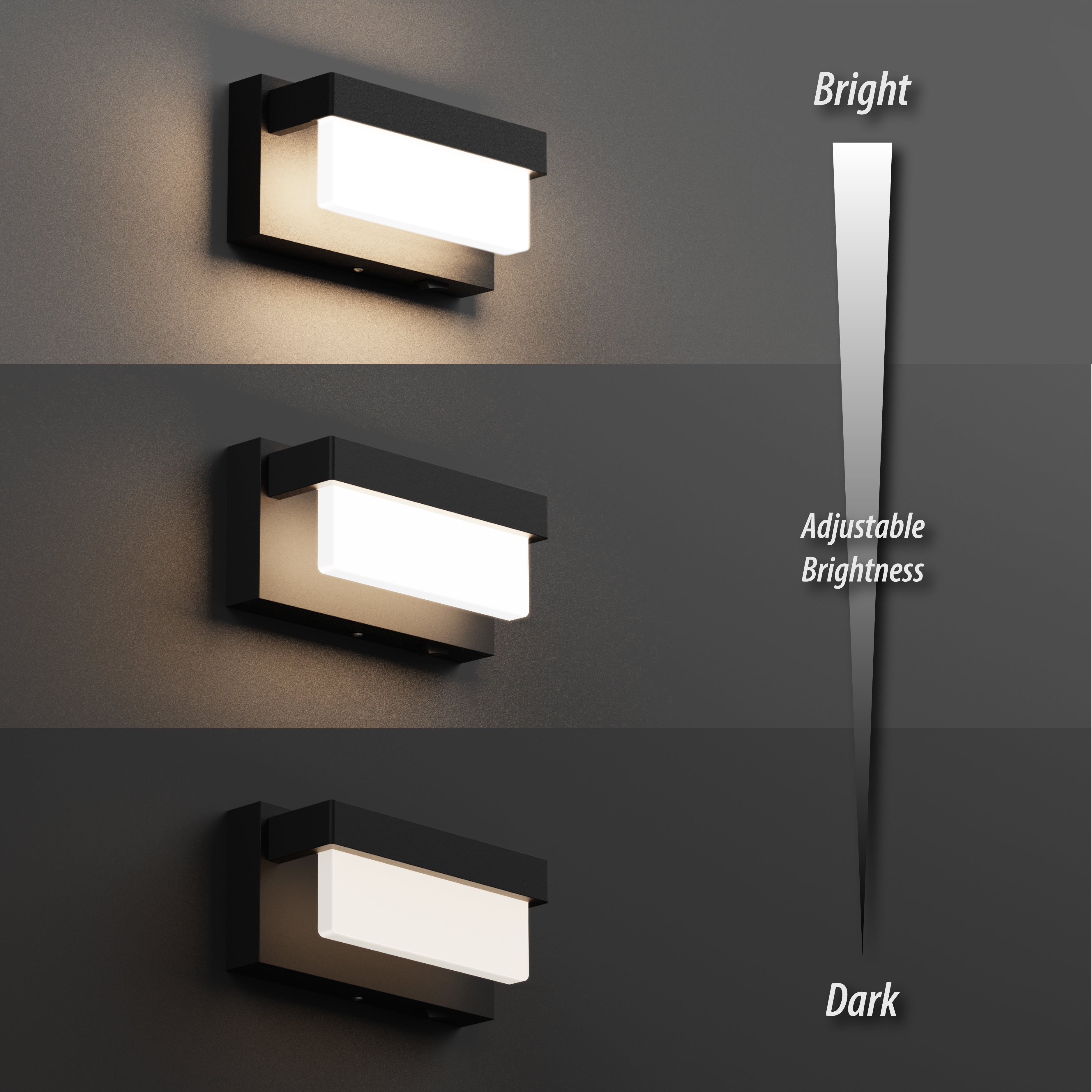 LIGHTINN LED Rectangle Light Wall Sconce
