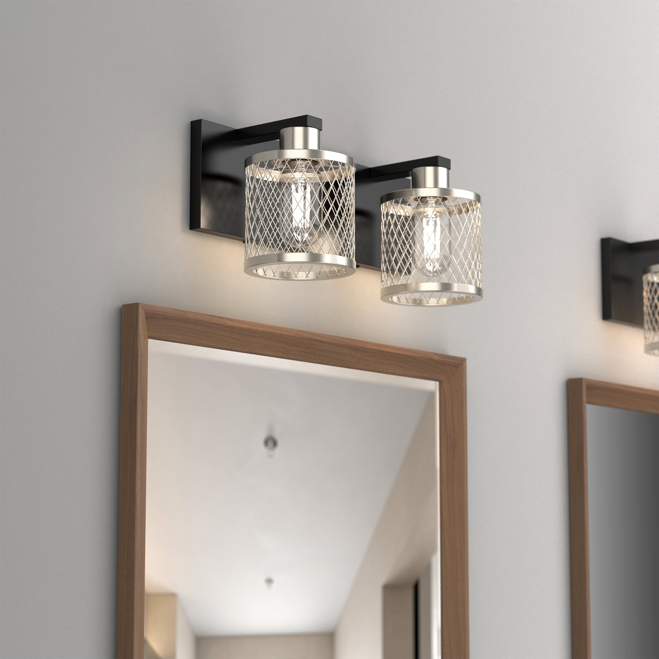 PHIXART 2 - Lights Vintage Meshy Lantern Bathroom Vanity Light