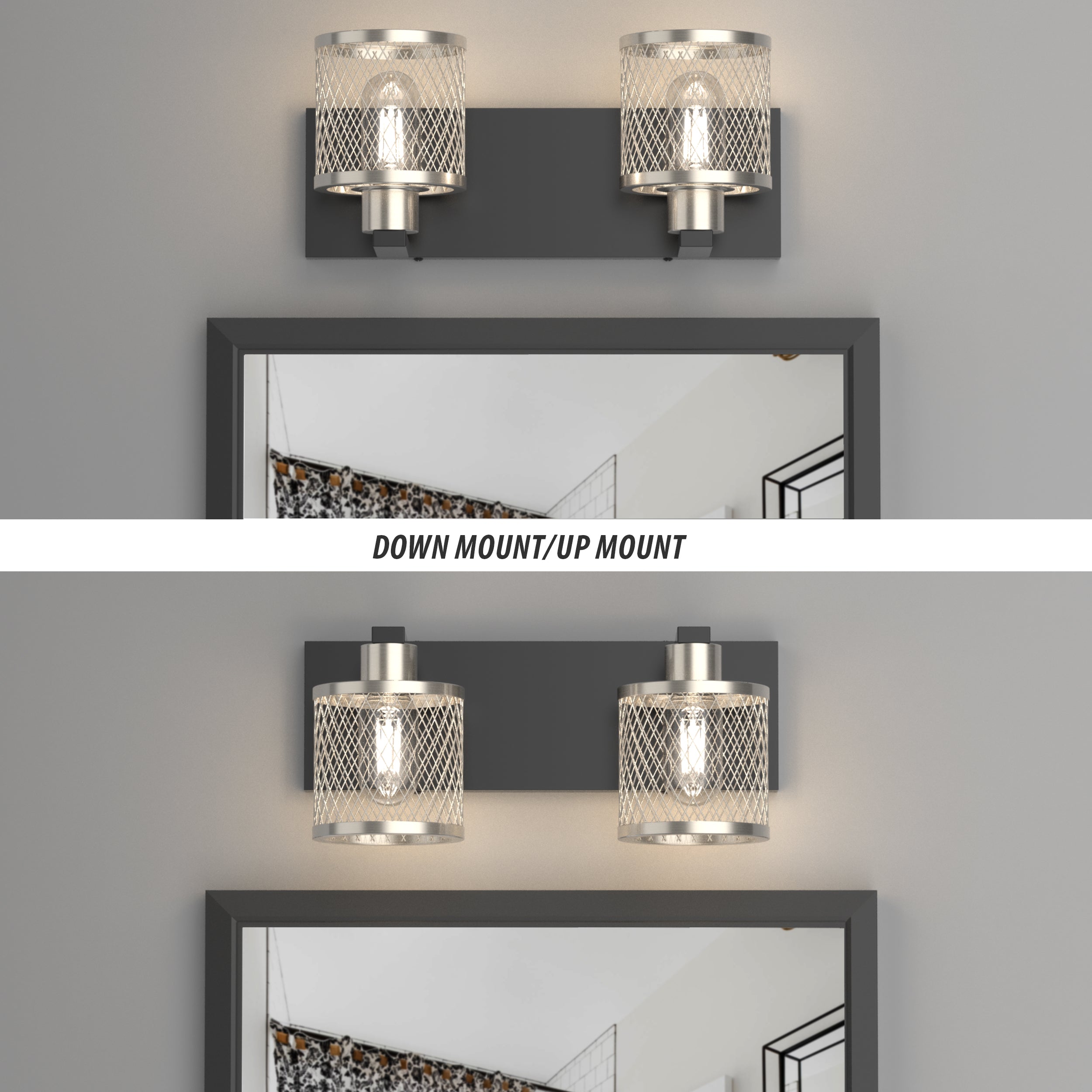 PHIXART 2 - Lights Vintage Meshy Lantern Bathroom Vanity Light