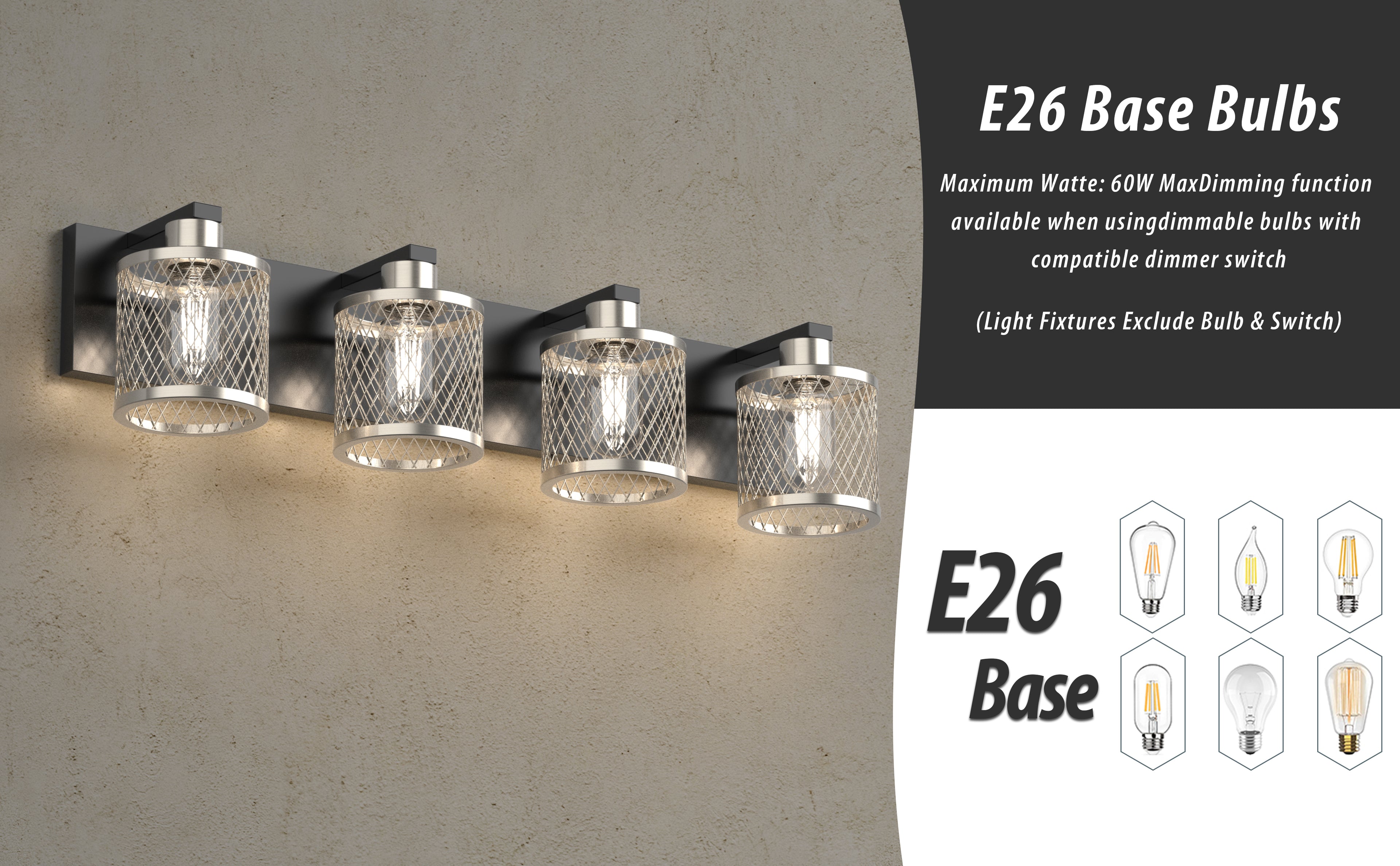 PHIXART Vintage Meshy Lantern Bathroom Vanity Light