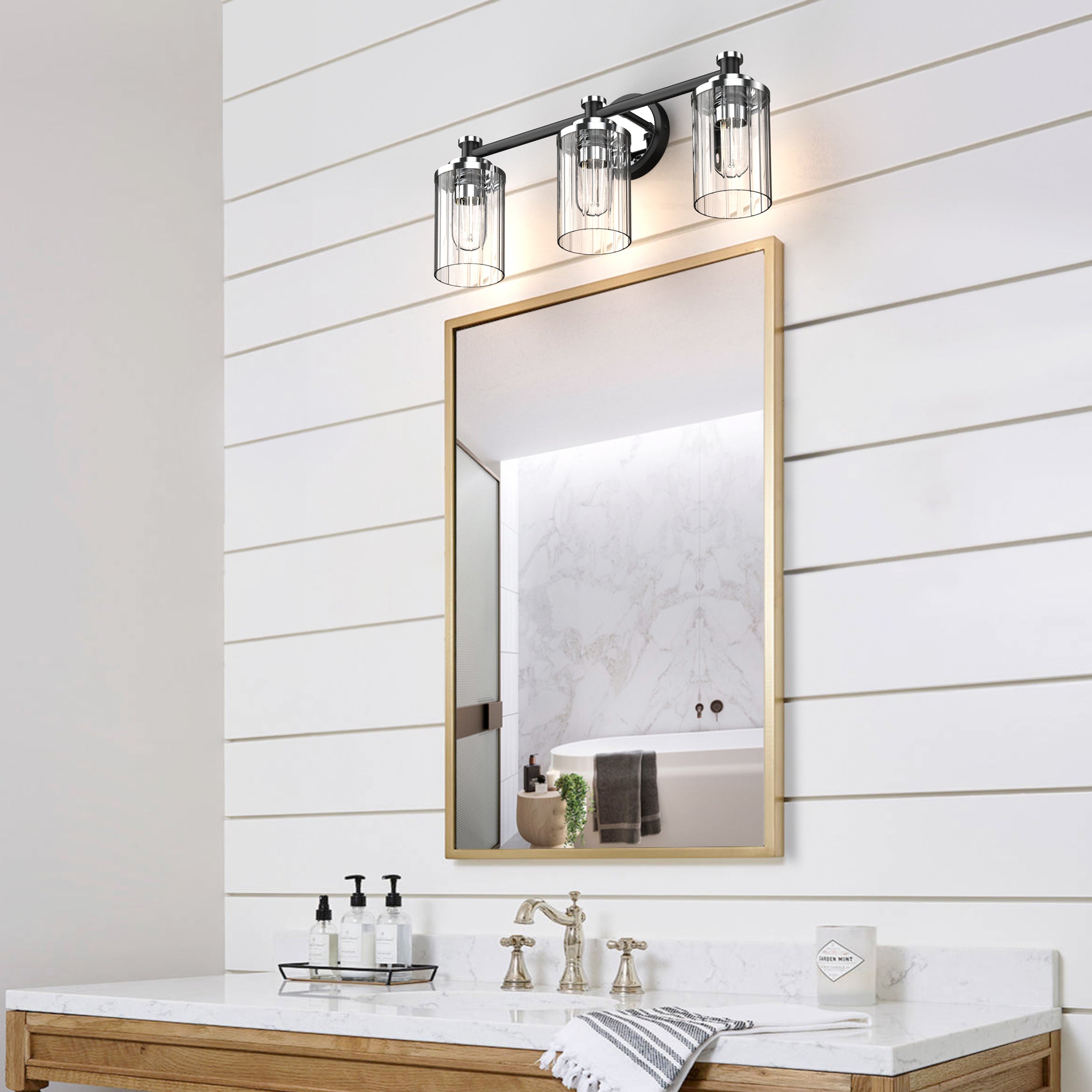 PHIXART 3 - Lights Warm Color Bathroom Dimmable Vanity Light