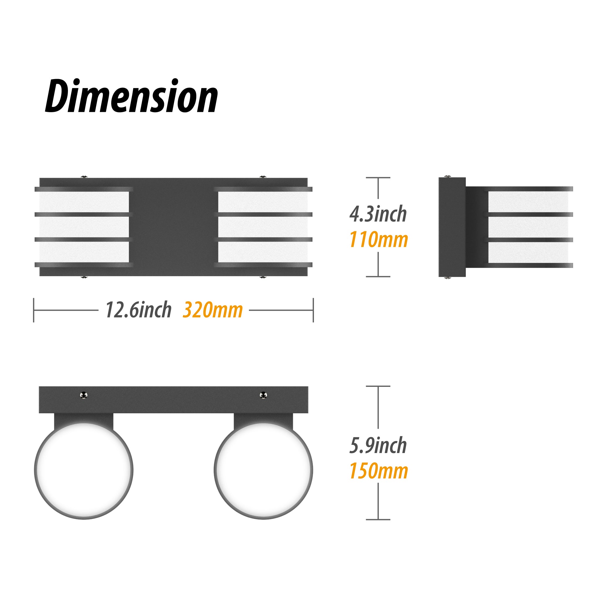 LIGHTINN Dimmable Vanity Light