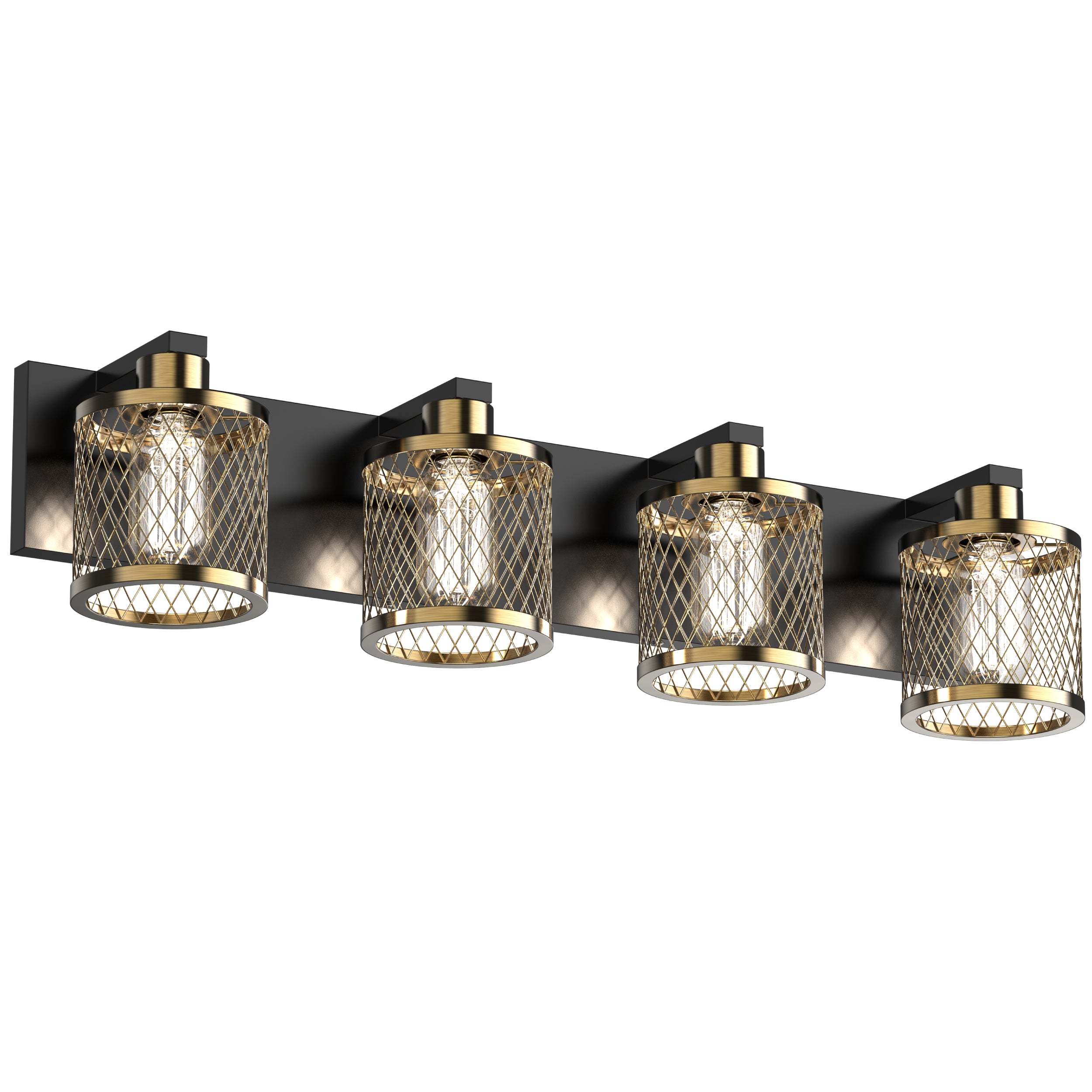PHIXART 4 - Lights Vintage Meshy Lantern Bathroom Vanity Light