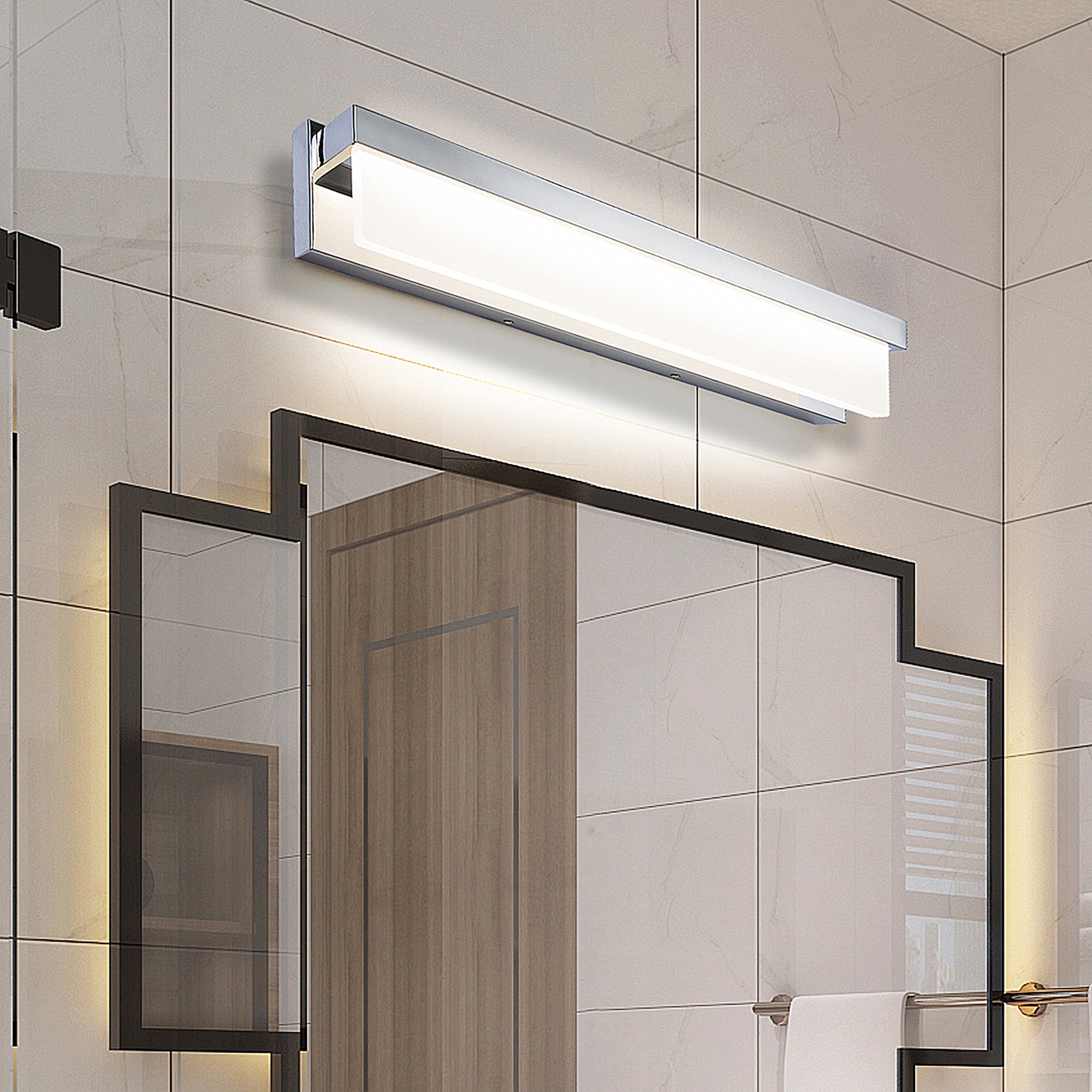 LIGHTINN LED Bathroom Vanity Rectangle Light Fixture