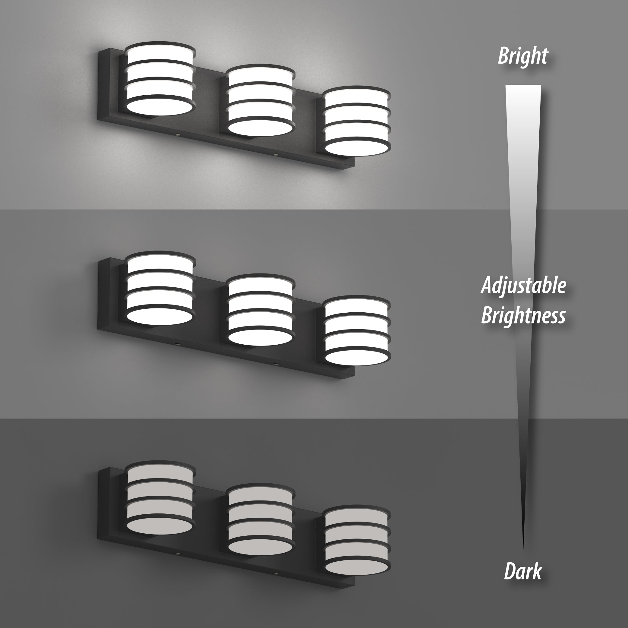 LIGHTINN 3 - Light Dimmable Vanity Light