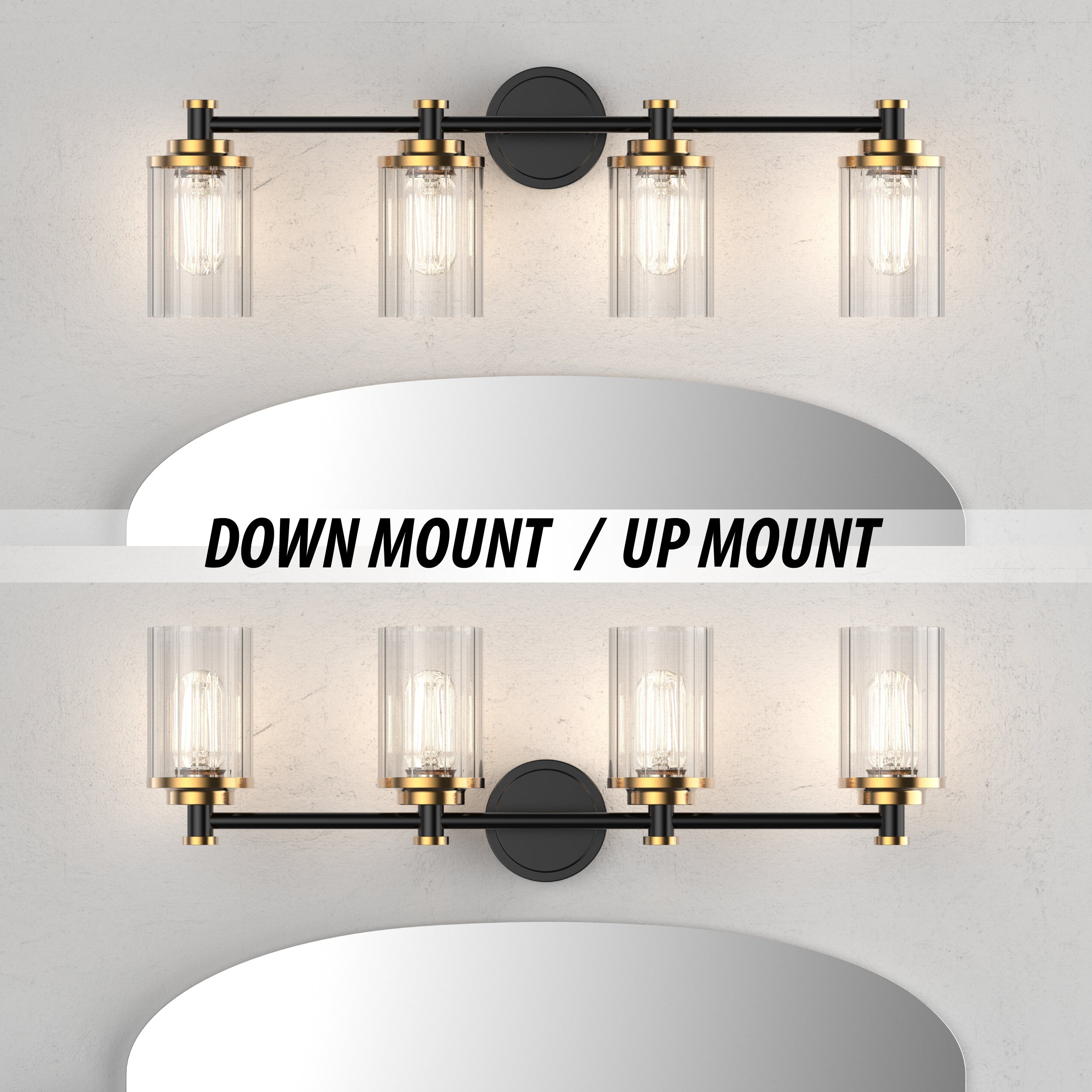 PHIXART 4 - Lights Warm Color Bathroom Dimmable Vanity Light