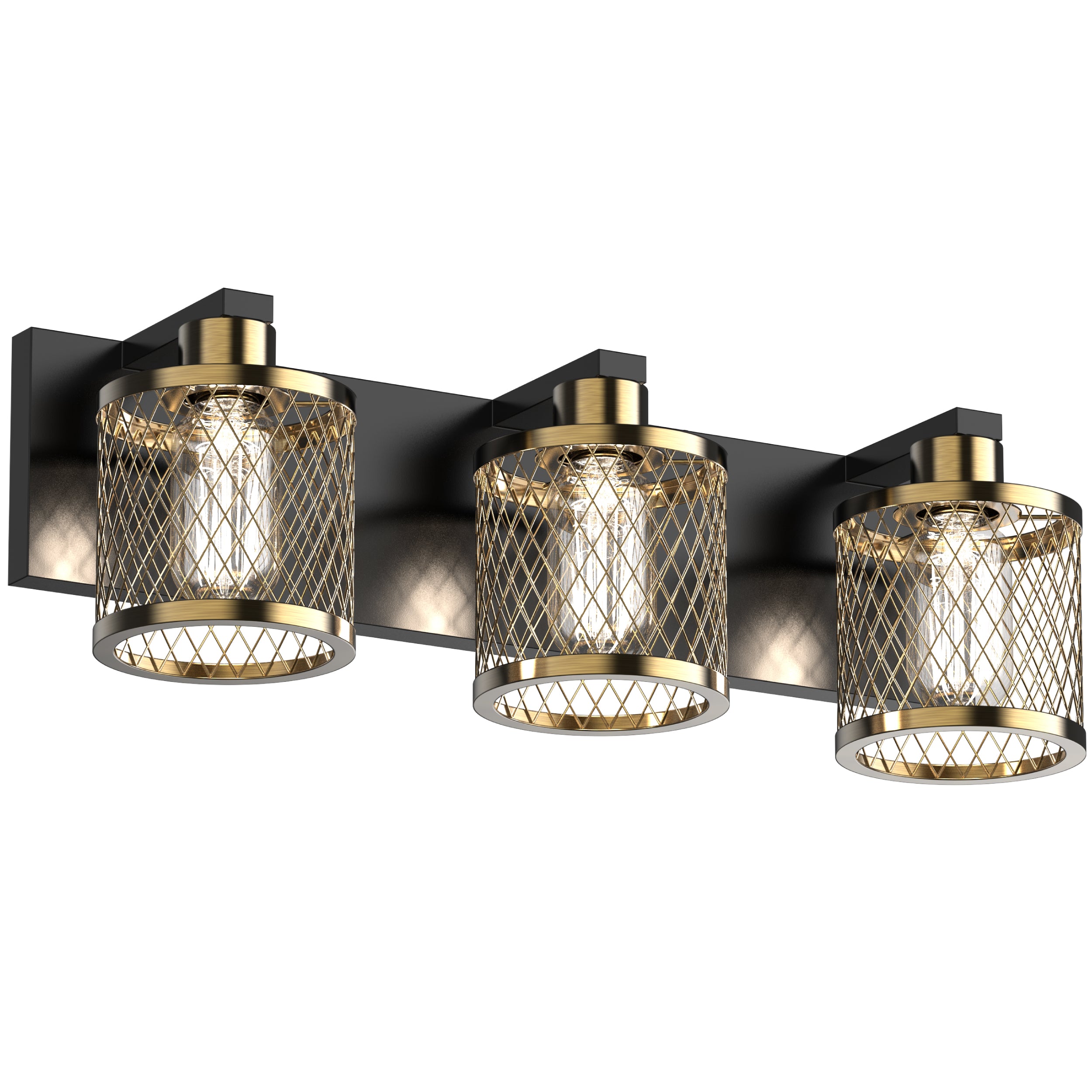 PHIXART 3 - Lights Vintage Meshy Lantern Bathroom Vanity Light