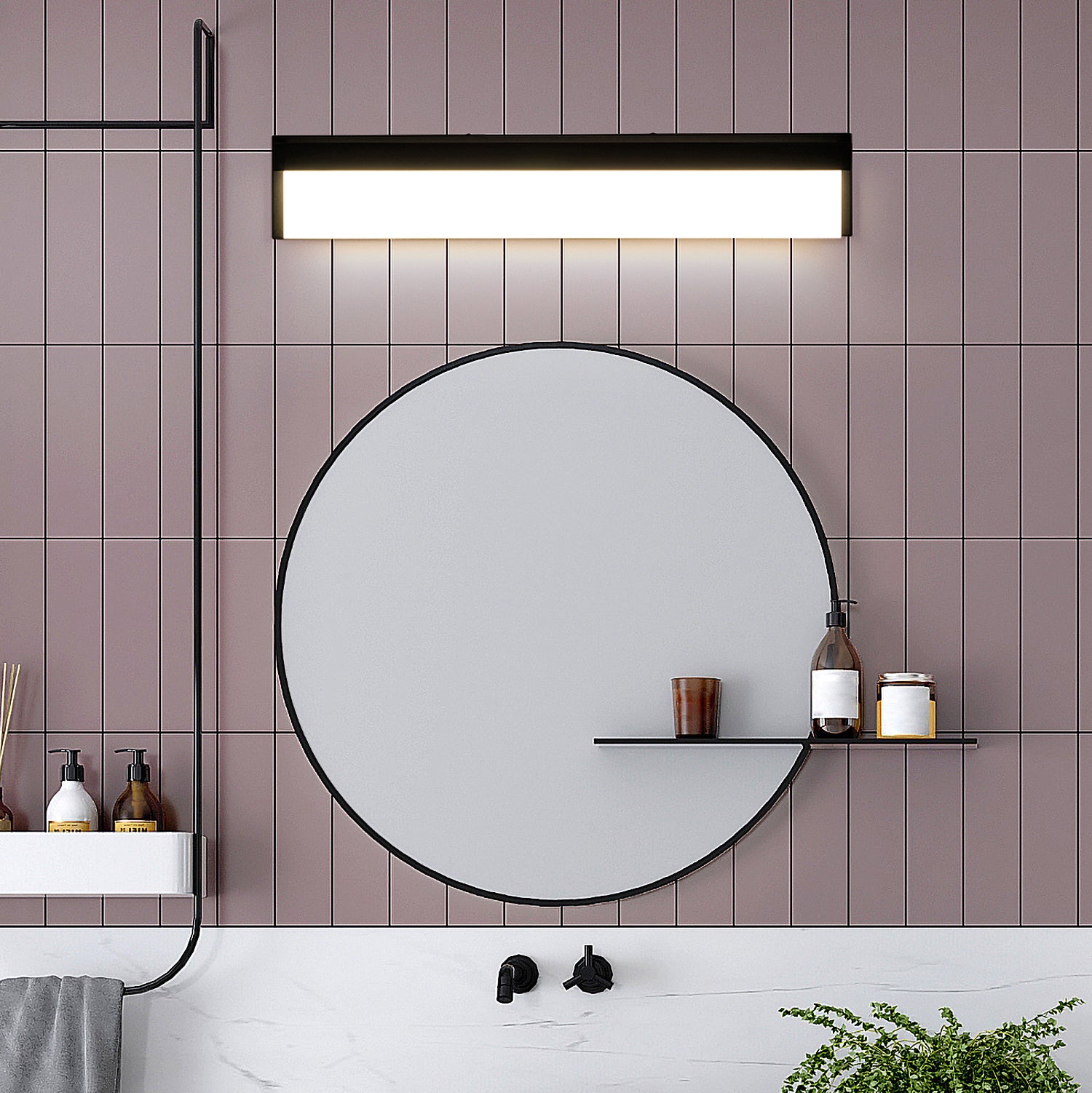LIGHTINN LED Bathroom Vanity Rectangle Light Fixture