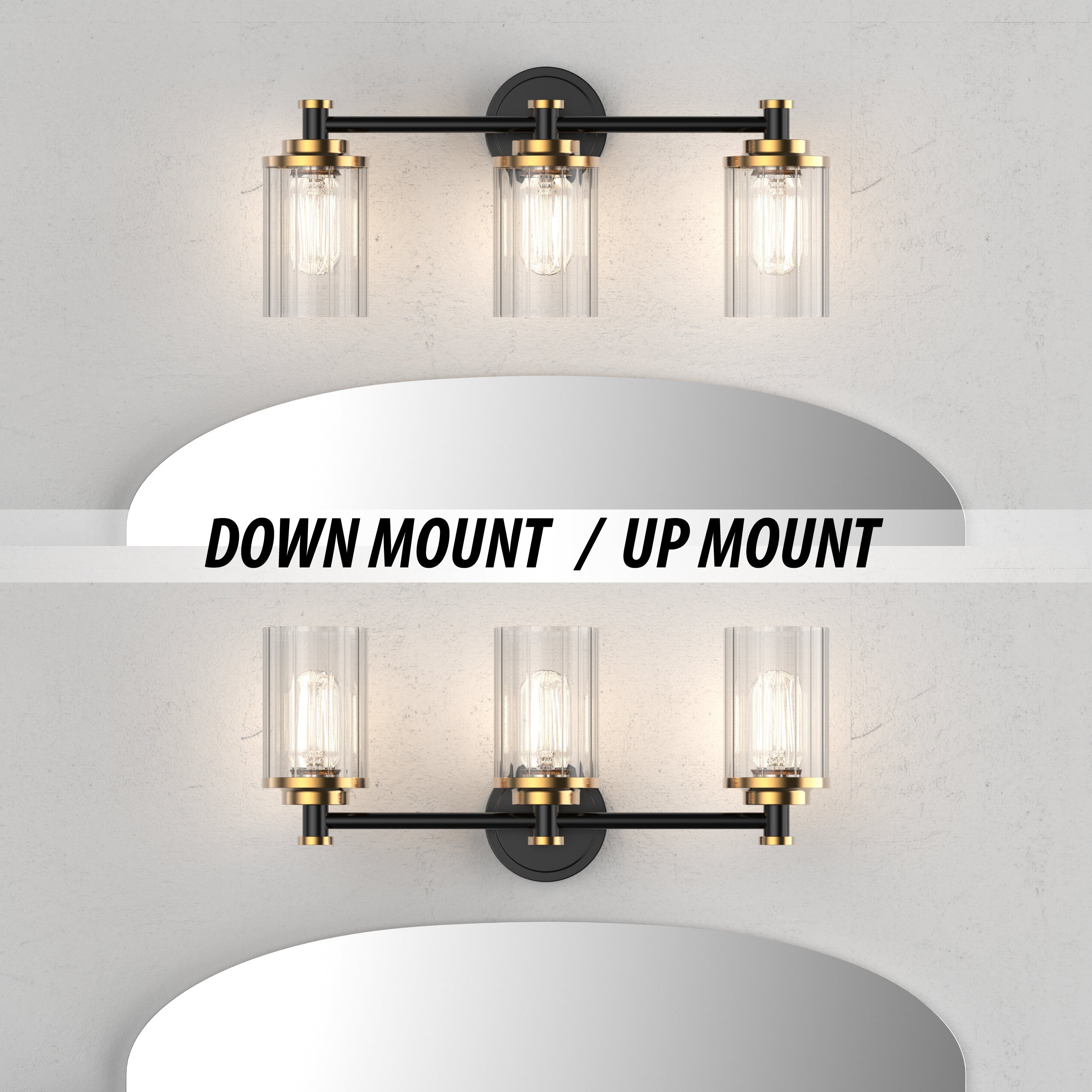 PHIXART 3 - Lights Warm Color Bathroom Dimmable Vanity Light