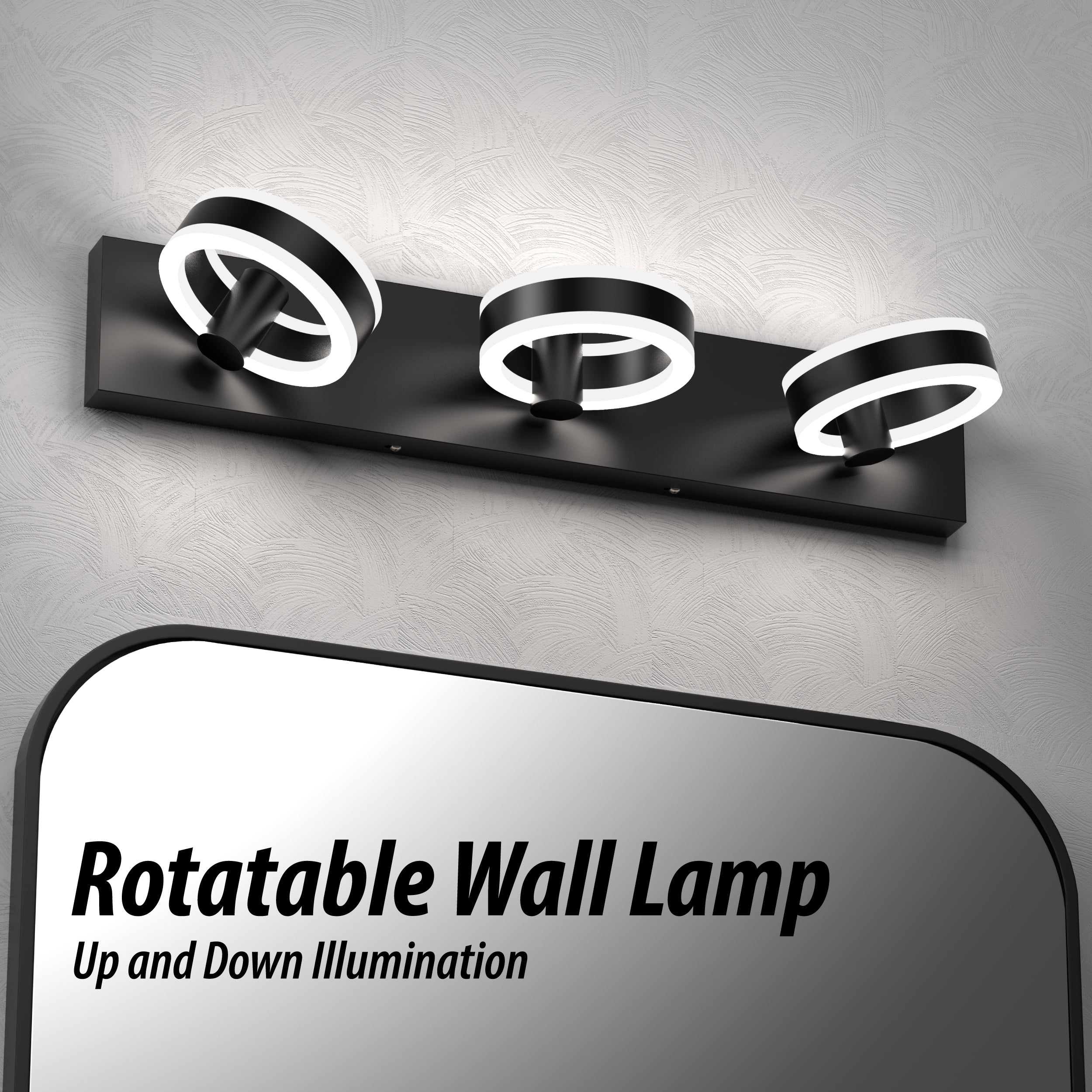 PHIXART 3 - Lights Rotatable Wall Round Light