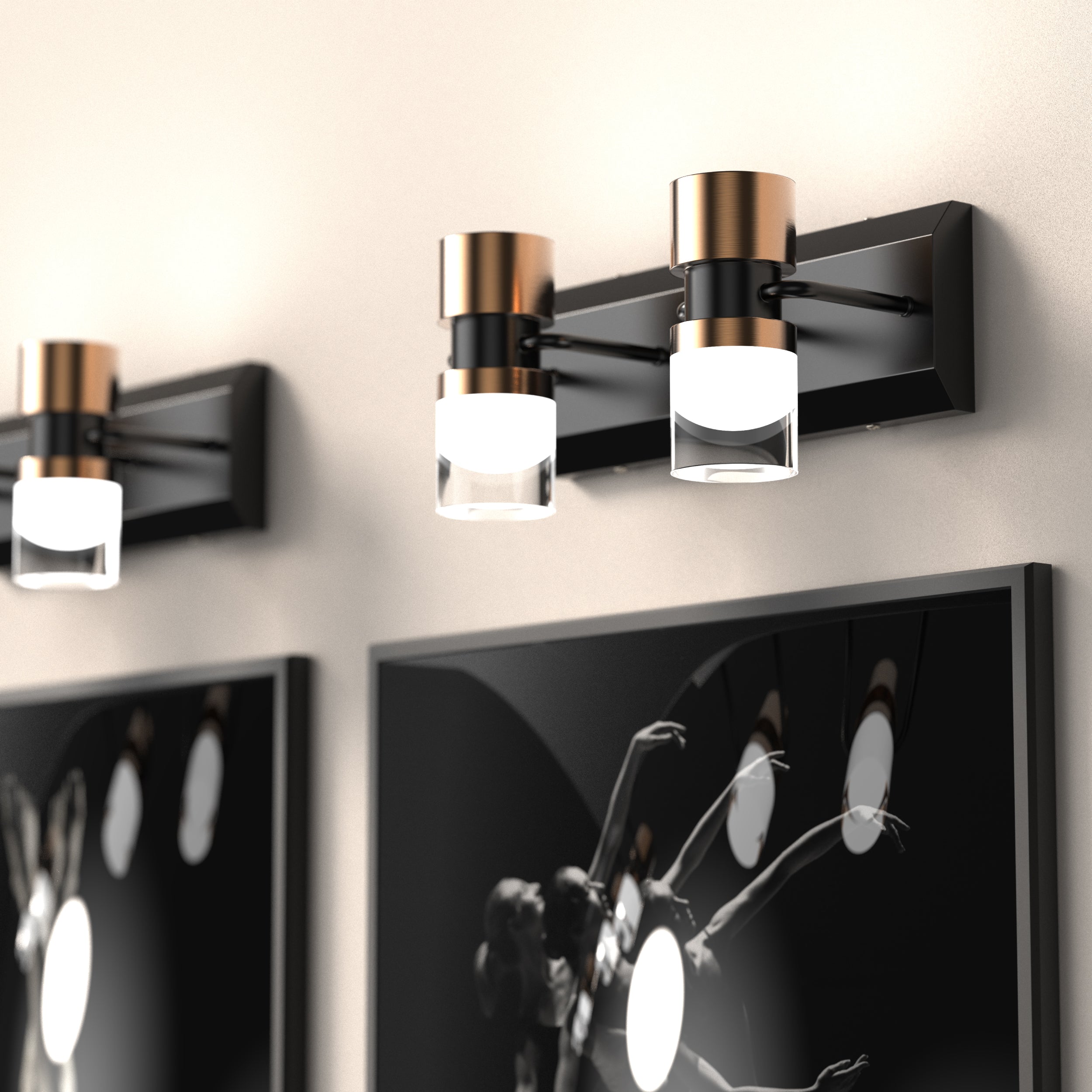 PHIXART 2 - Lights Bathroom Dimmable Vanity Crystal Cylinder Light