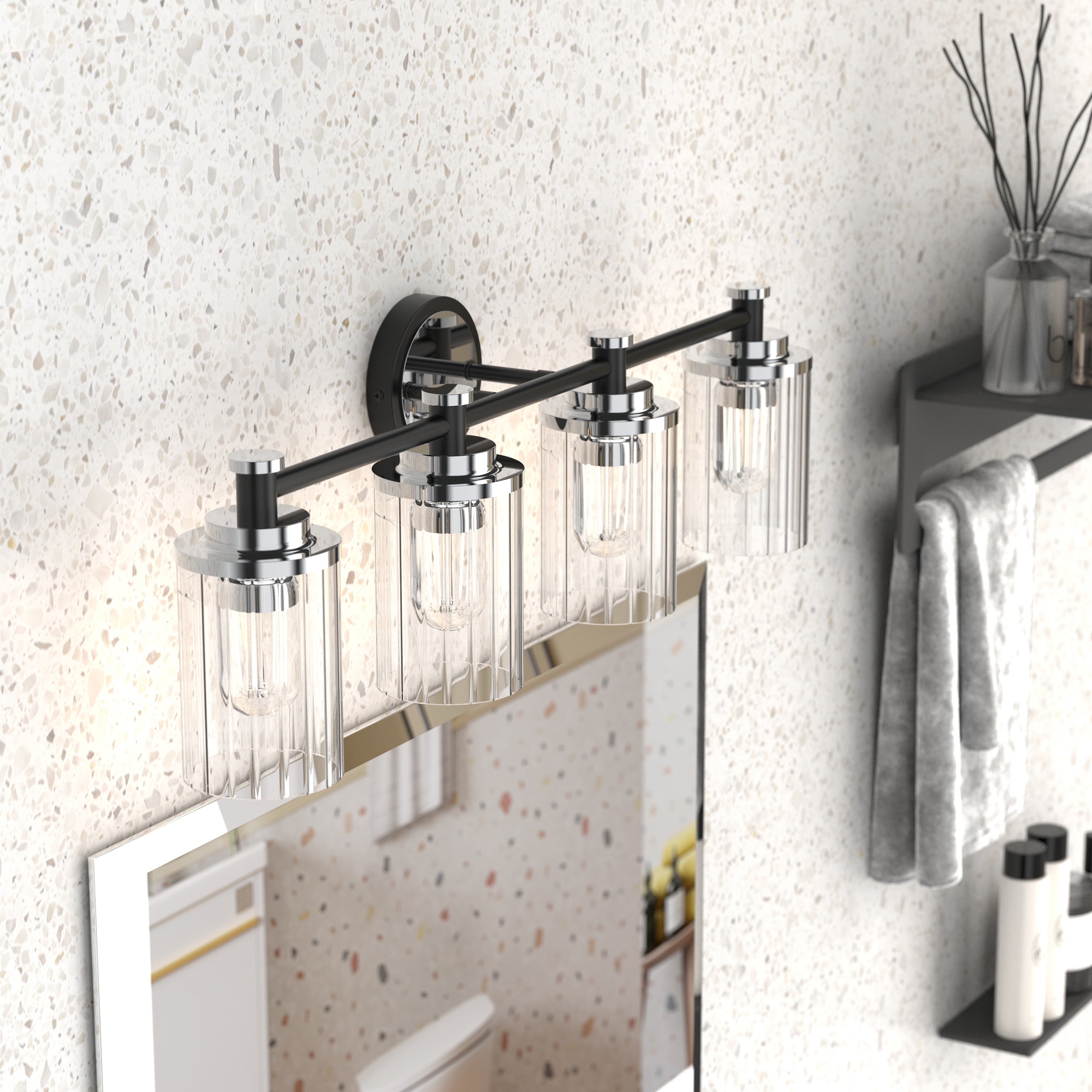 PHIXART 4 - Lights Warm Color Bathroom Dimmable Vanity Light