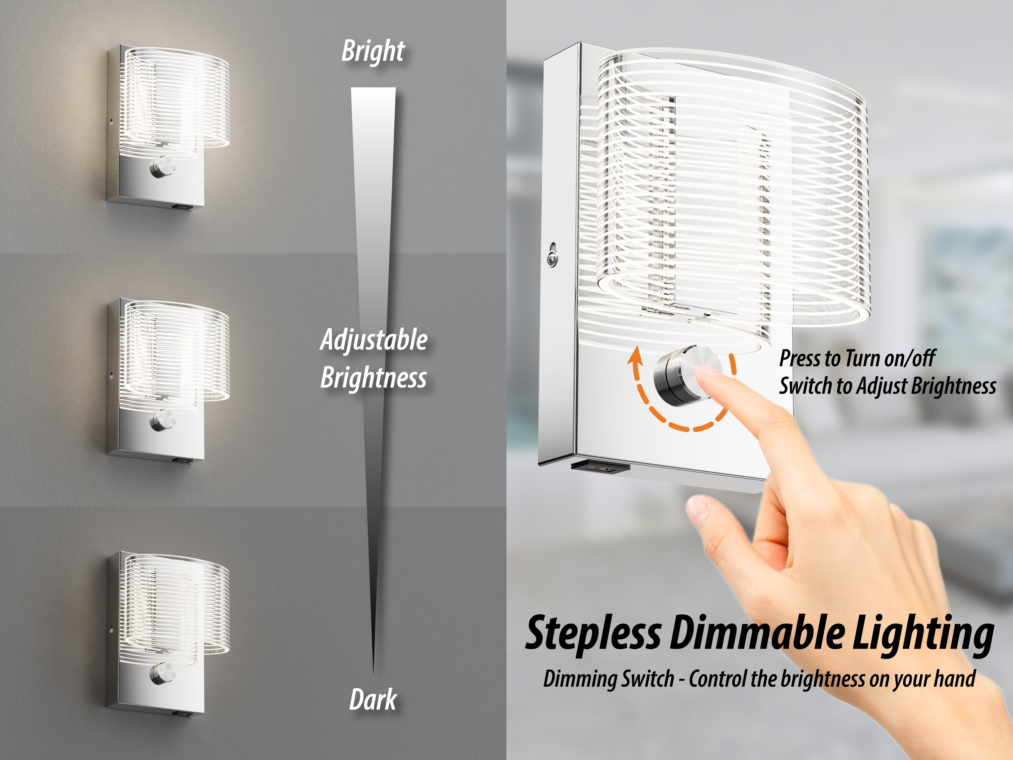 URSOLA LED Transparent Linear Wall Light