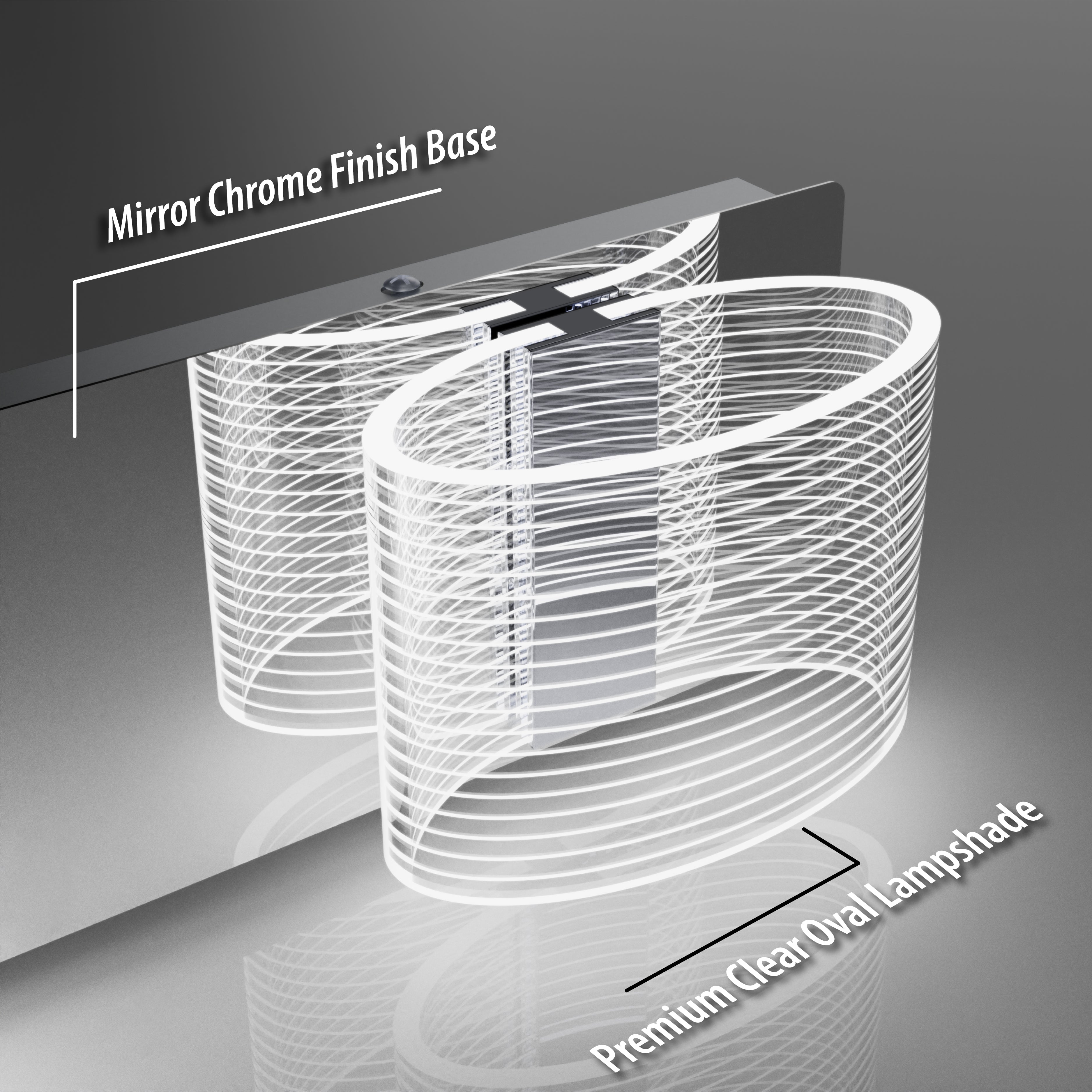 URSOLA LED Bathroom Vanity Transparent Linear Light