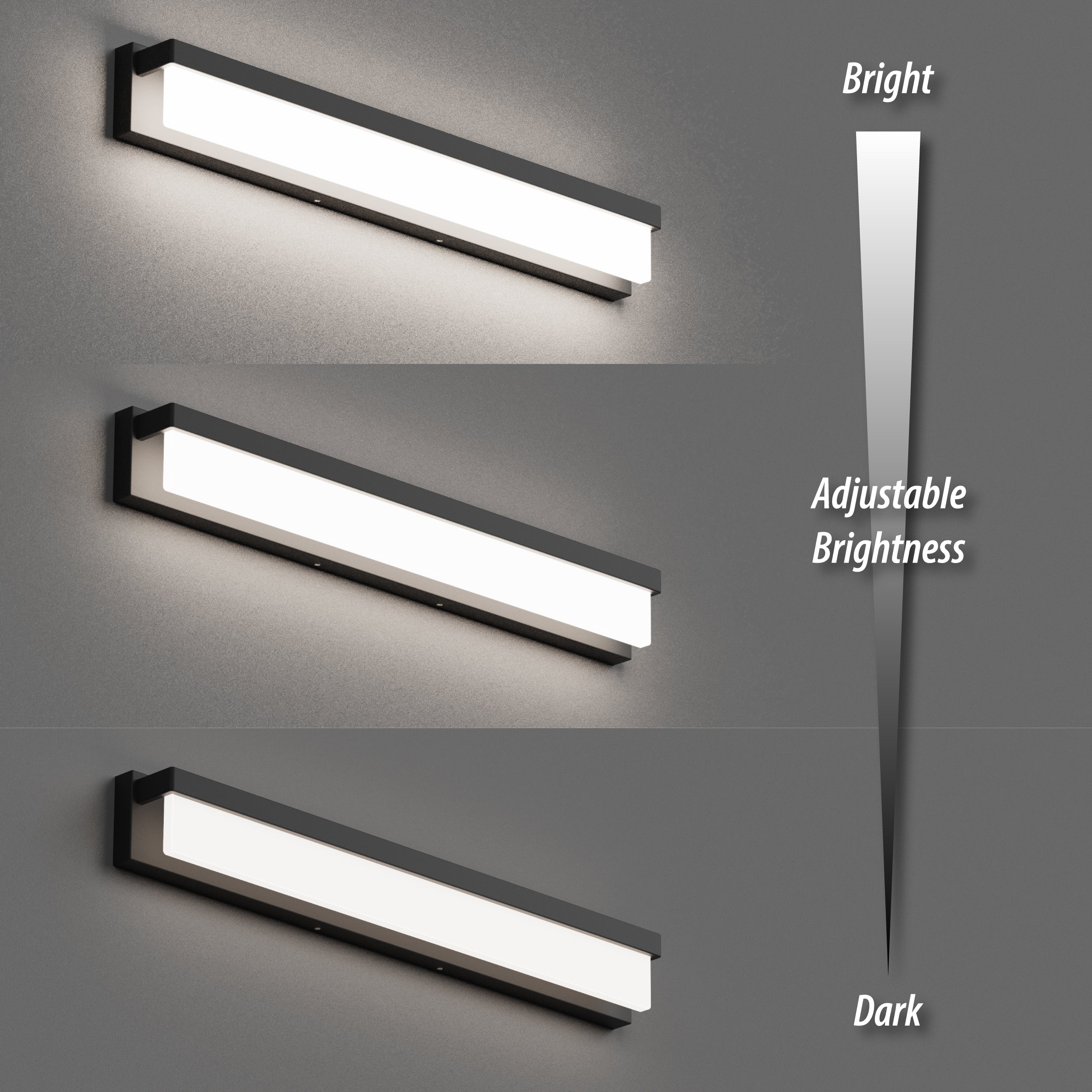LIGHTINN LED Bathroom Vanity Rectangle Light Fixture