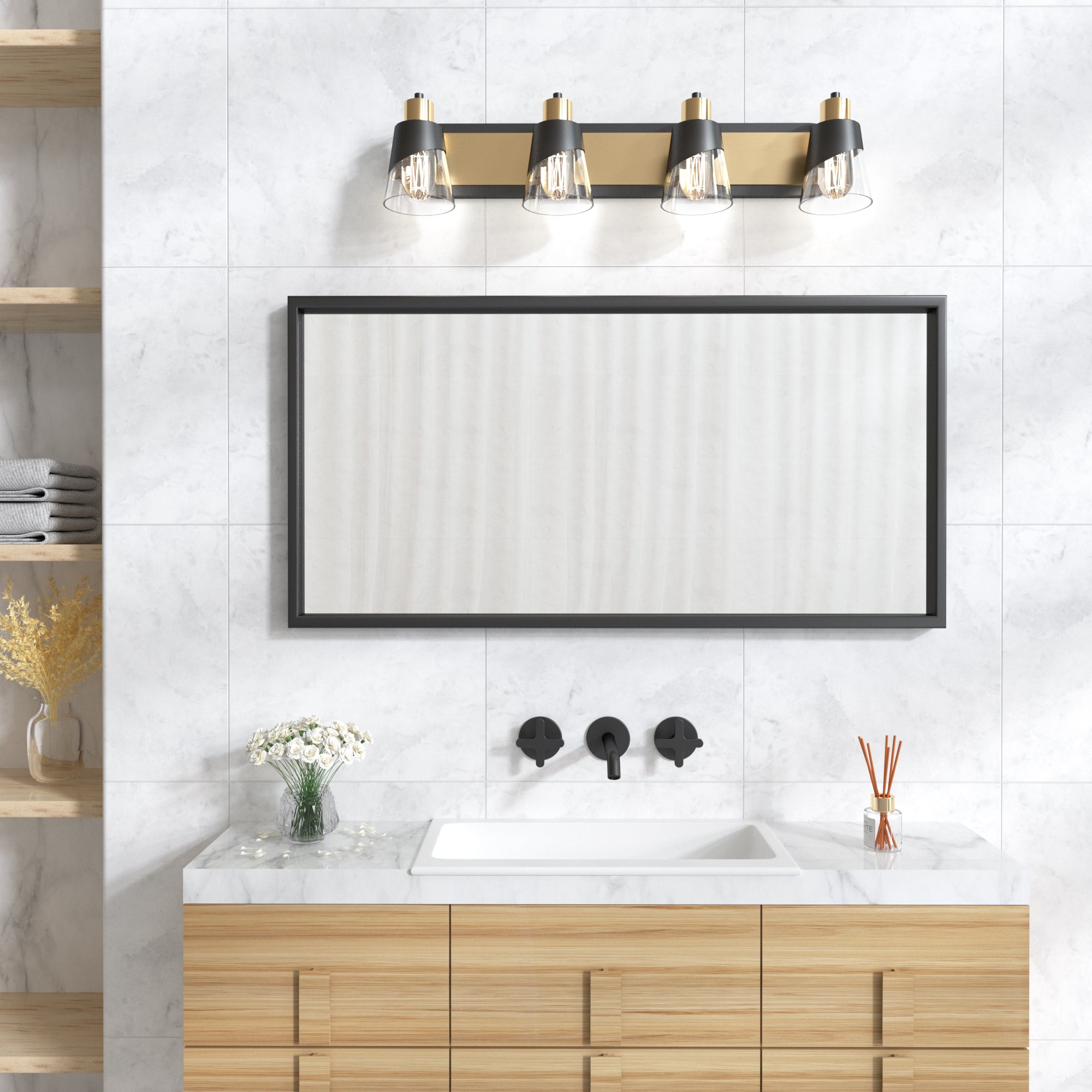 URSOLA 4 - Lights Dimmable Bathroom Vanity Light hypotenuse Light