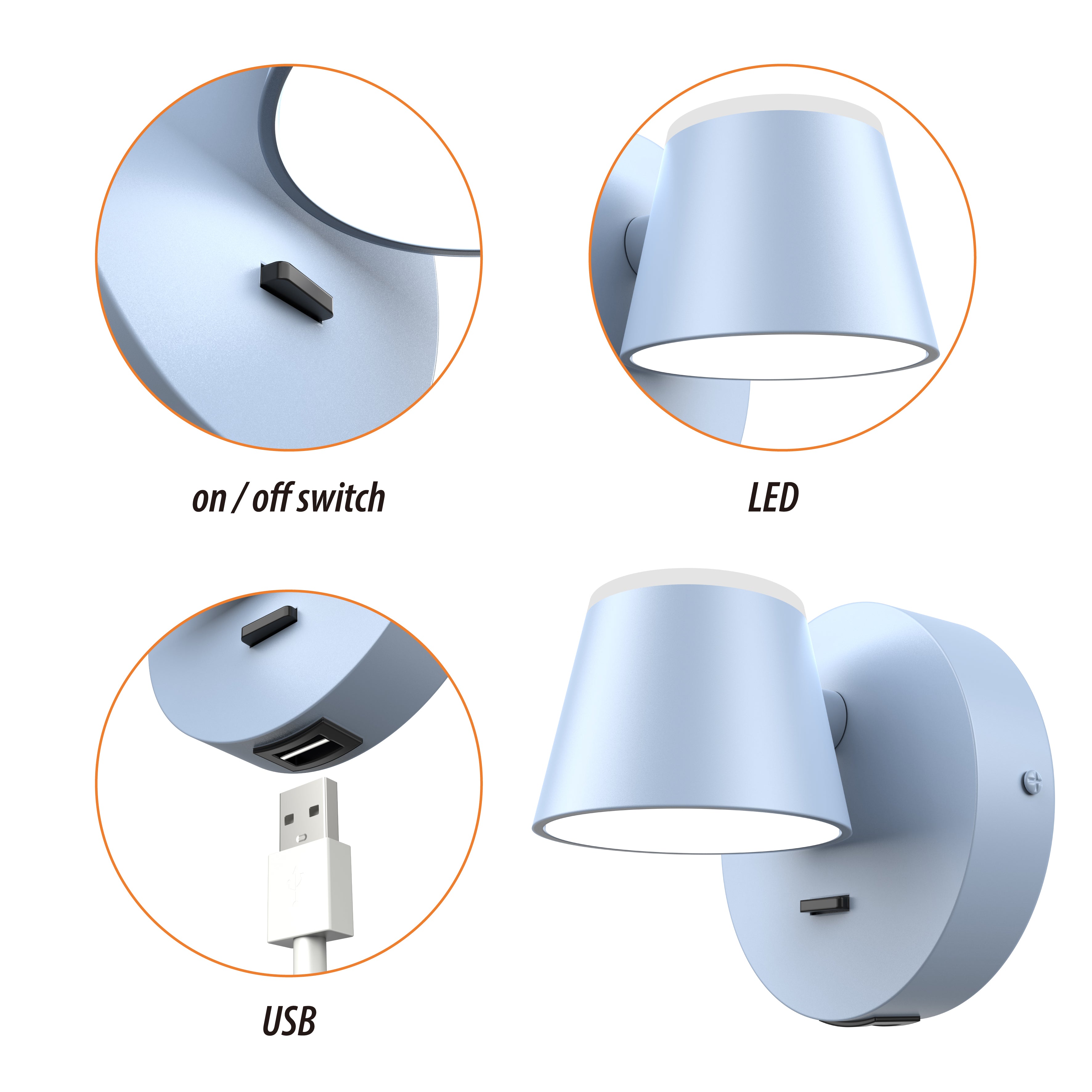 URSOLA LED 350° Light Dimmable Vanity Light