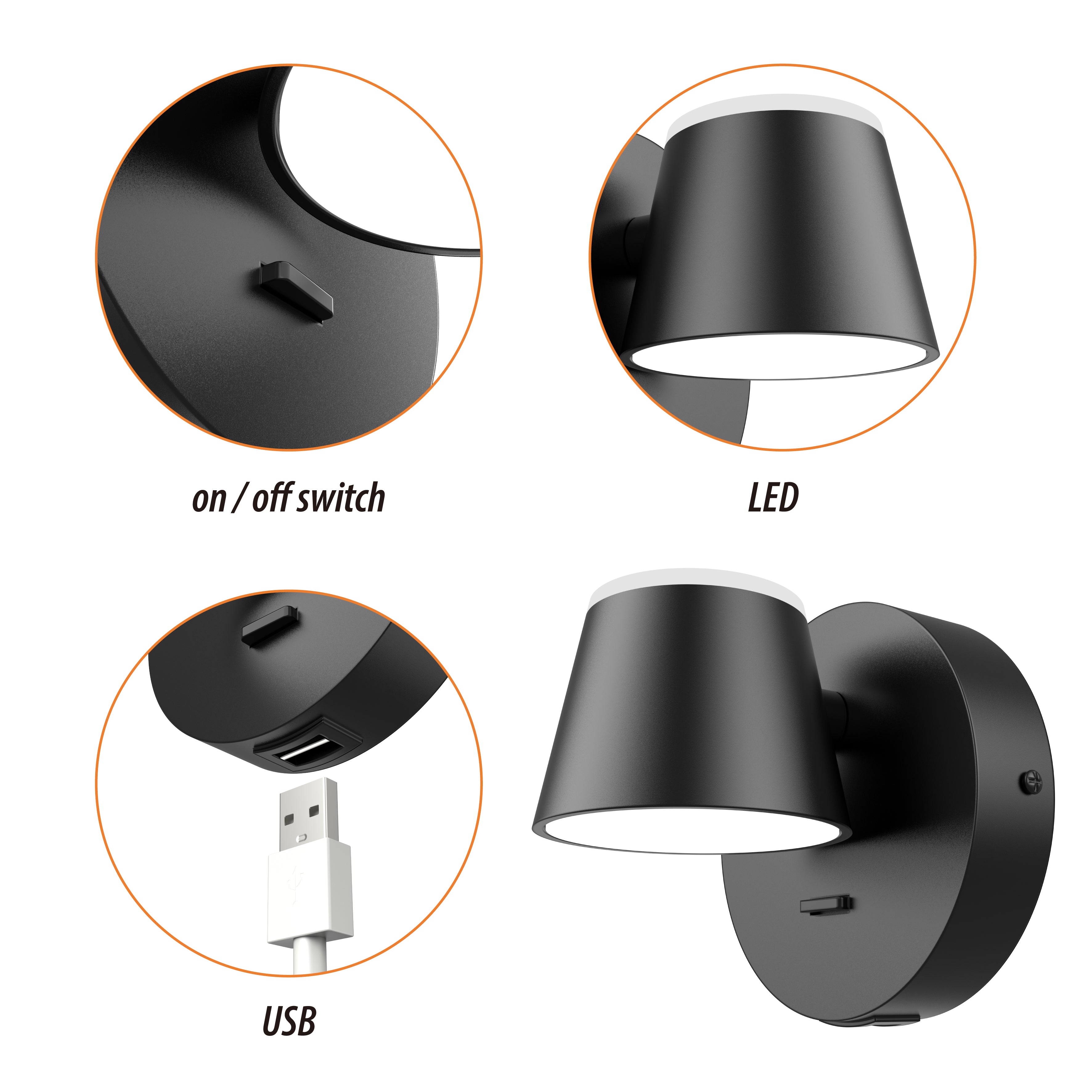 URSOLA LED 350° Light Dimmable Vanity Light