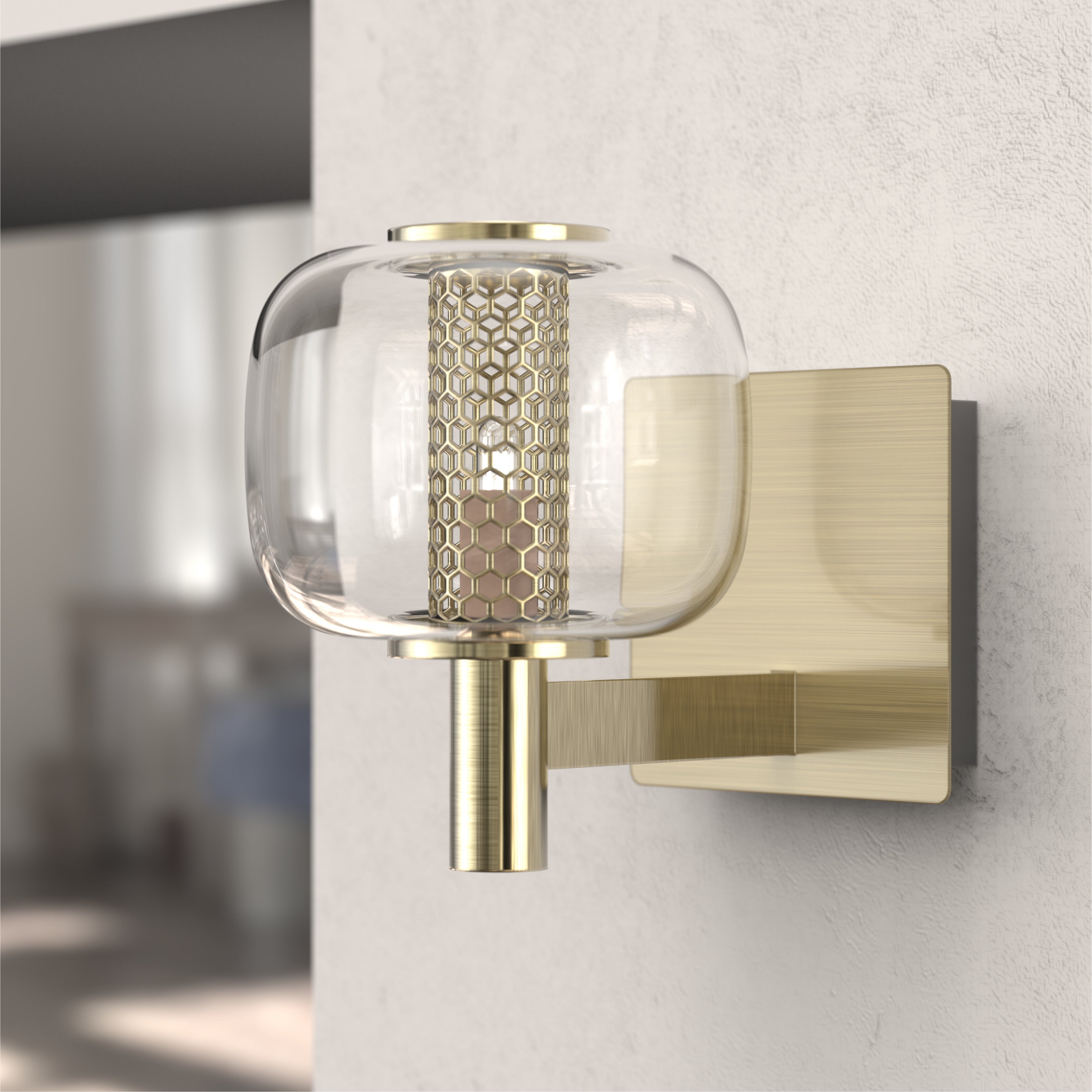 URSOLA Brushed Brass Bathroom Vanity Light