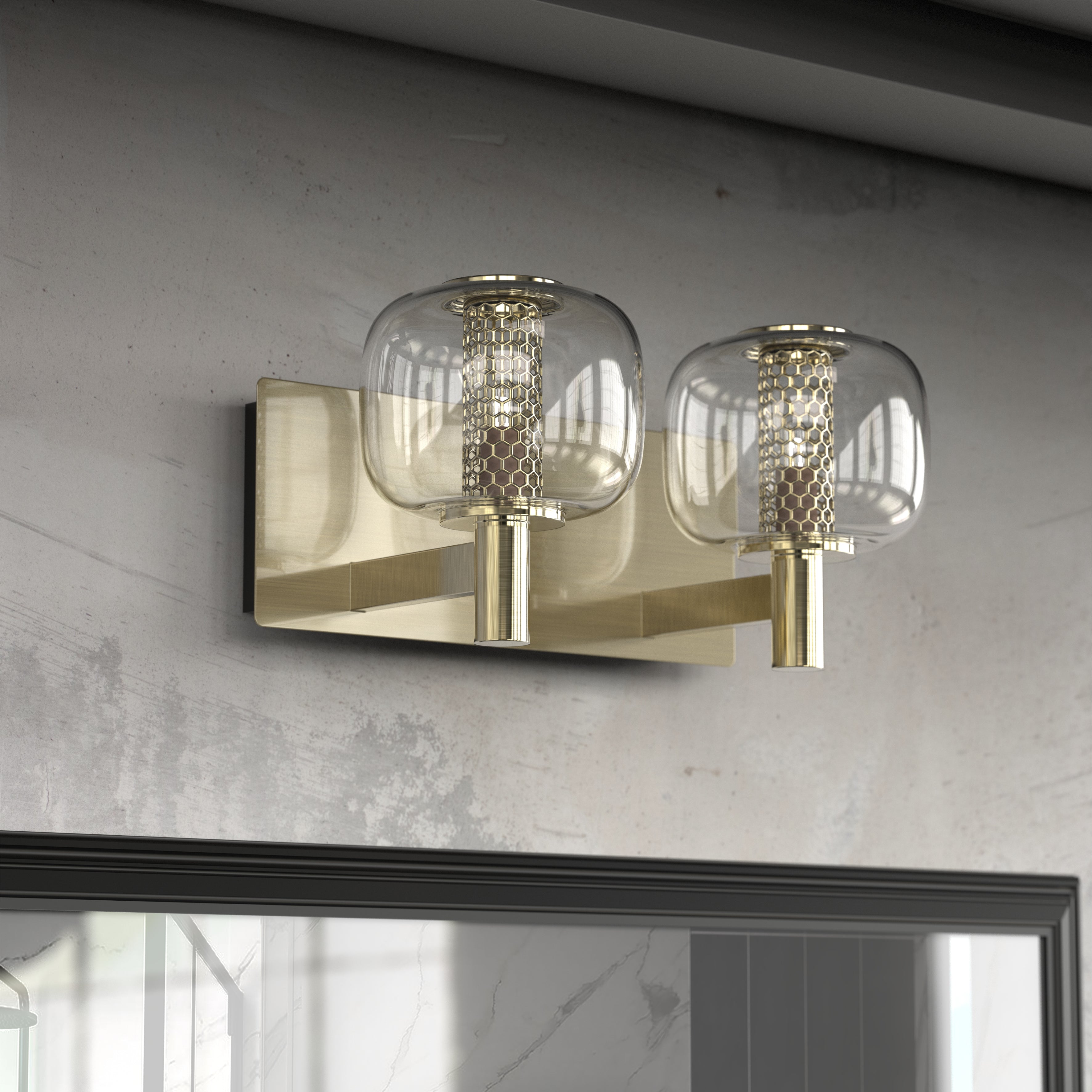 URSOLA Brushed Brass Bathroom Vanity Light