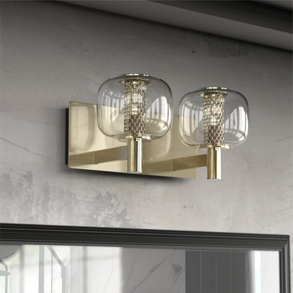 URSOLA Brushed Brass Bathroom Vanity Light
