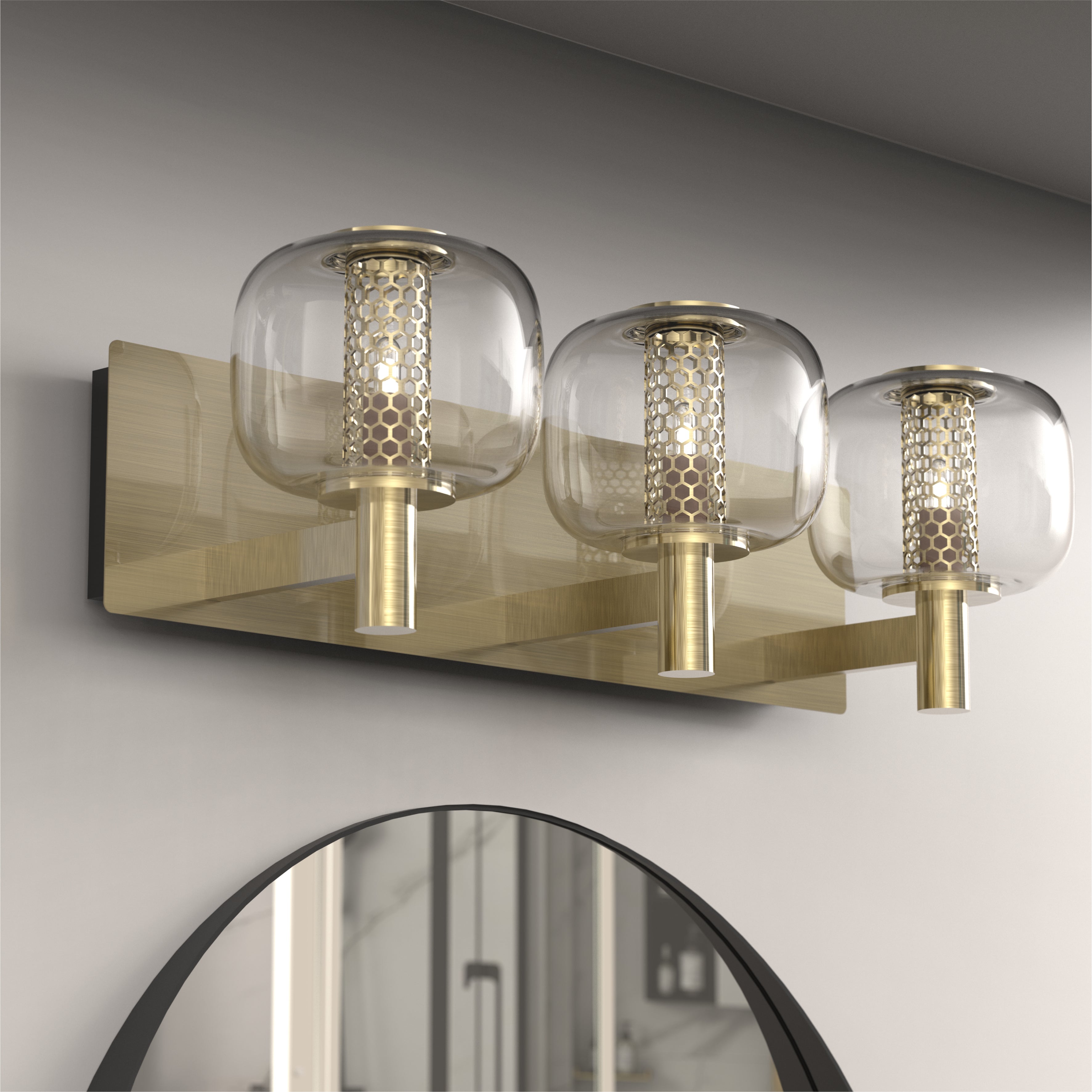 URSOLA Brushed Brass Bathroom Vanity Light