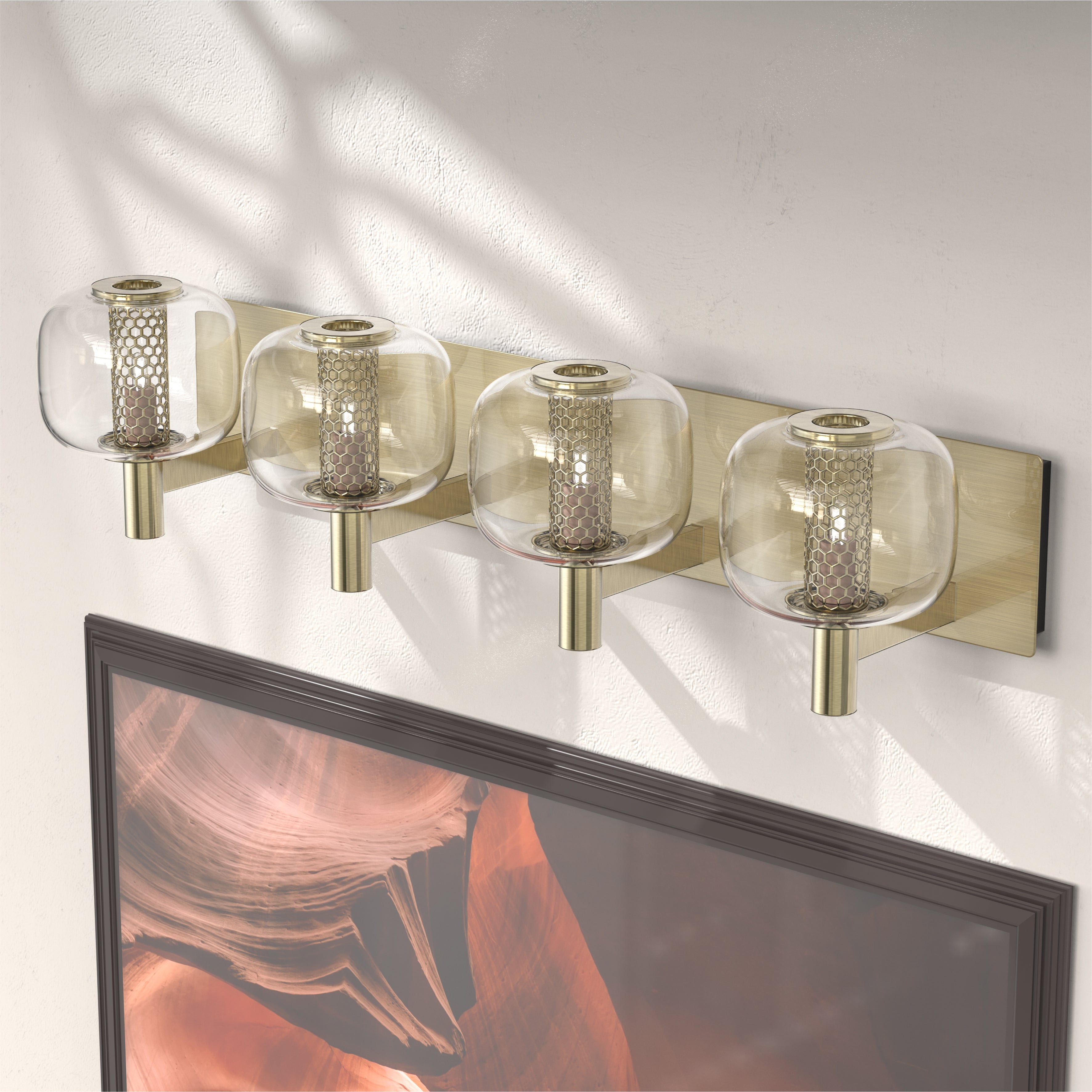 URSOLA Brushed Brass Bathroom Vanity Light