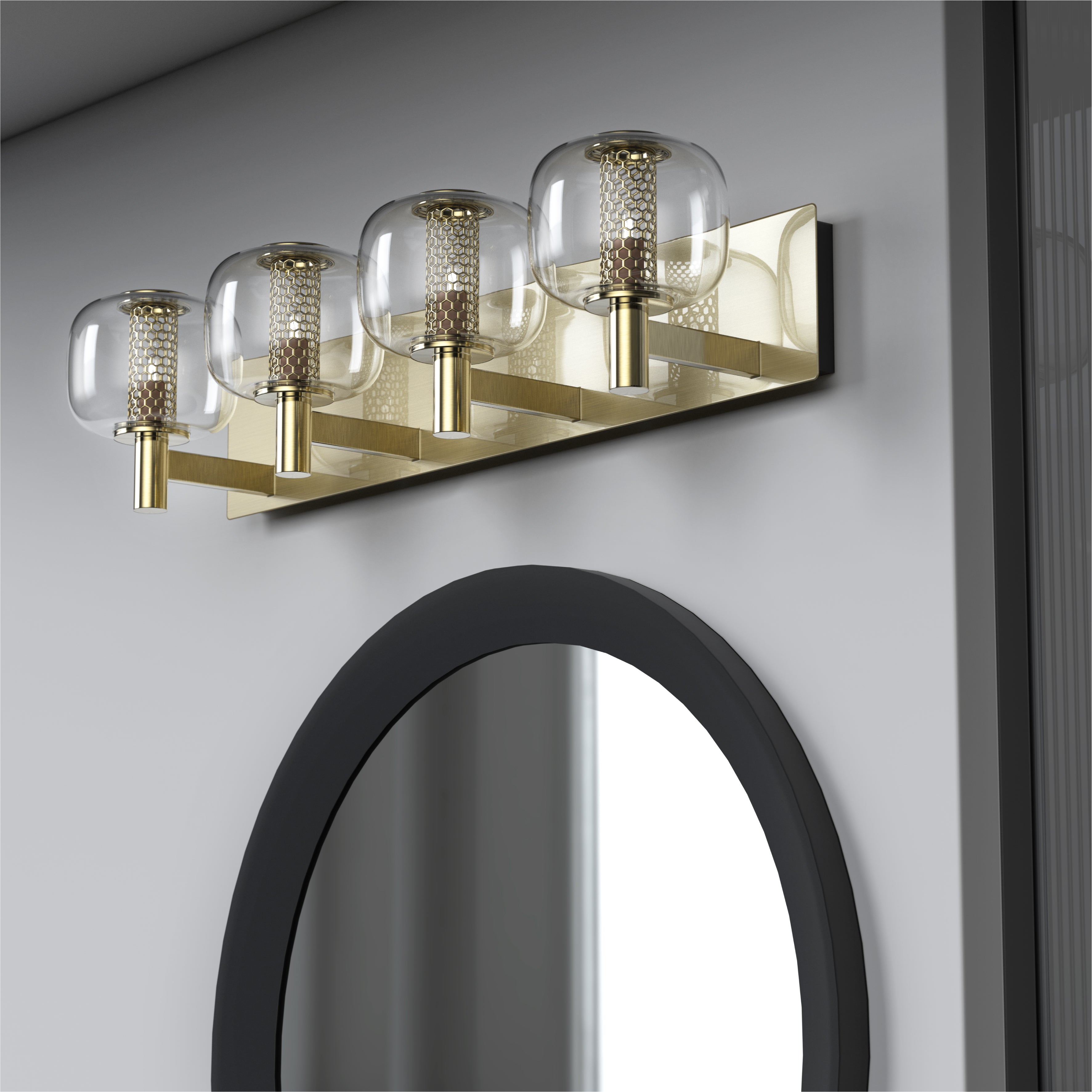 URSOLA Brushed Brass Bathroom Vanity Light