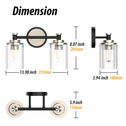 PHIXART Warm Color Bathroom Dimmable Vanity Light