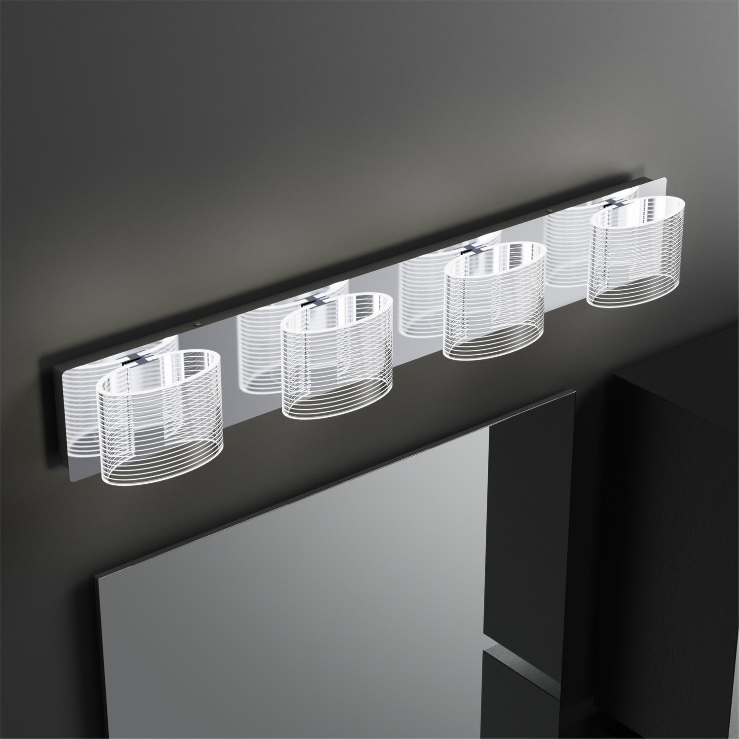 URSOLA LED Bathroom Vanity Transparent Linear Light