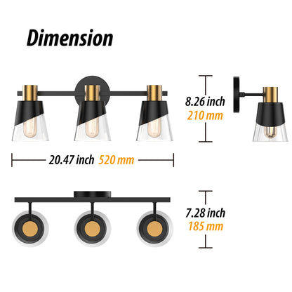 URSOLA Dimmable Bathroom Vanity Light hypotenuse Light