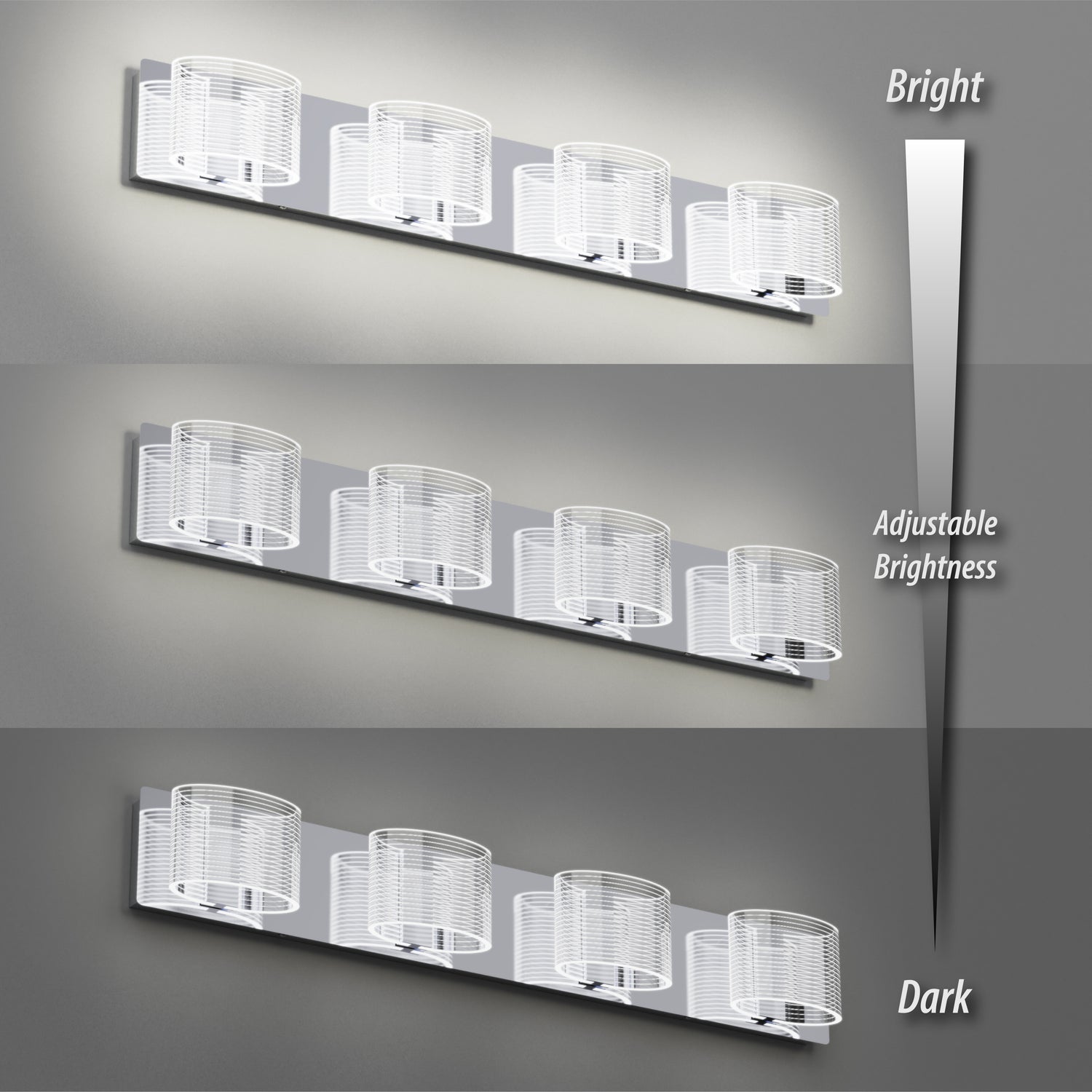 URSOLA LED Bathroom Vanity Transparent Linear Light