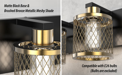 PHIXART 4 - Lights Vintage Meshy Lantern Bathroom Vanity Light
