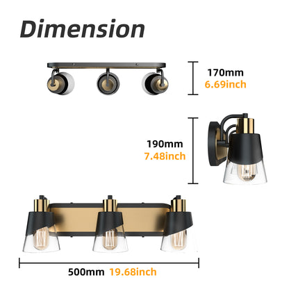 URSOLA Dimmable Bathroom Vanity Light hypotenuse Light