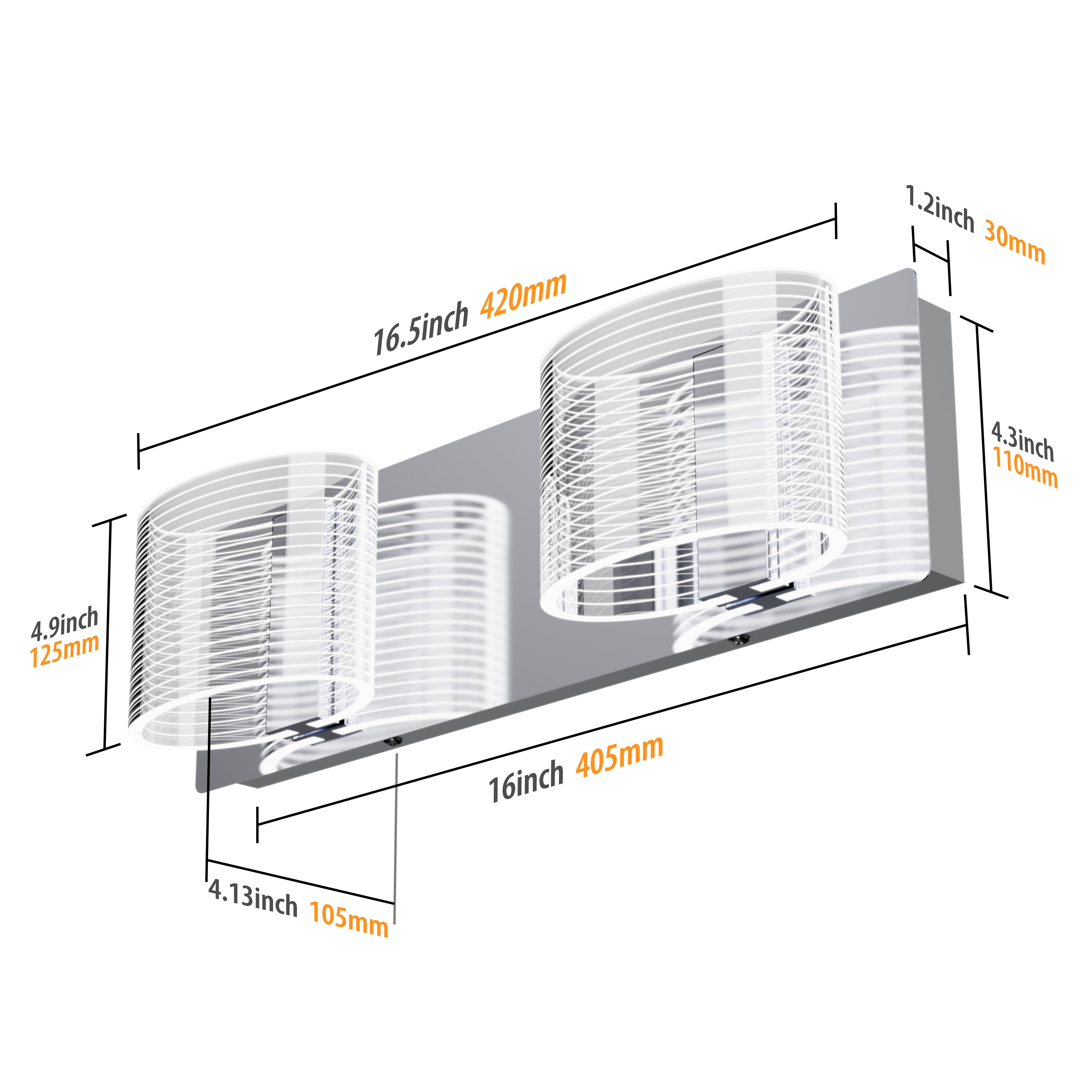 URSOLA LED Bathroom Vanity Transparent Linear Light