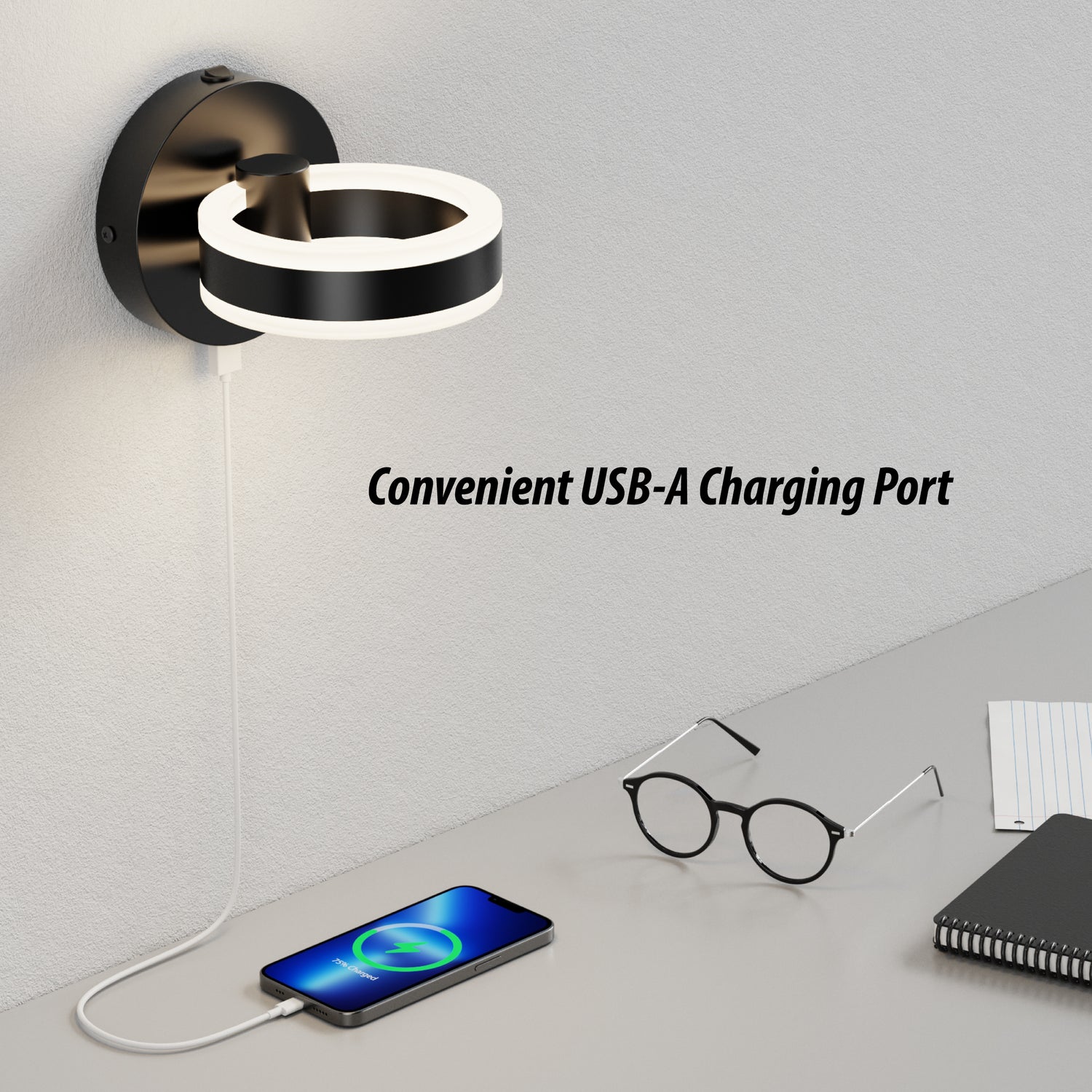 PHIXART LED Adjustable Angle 350° Sconce