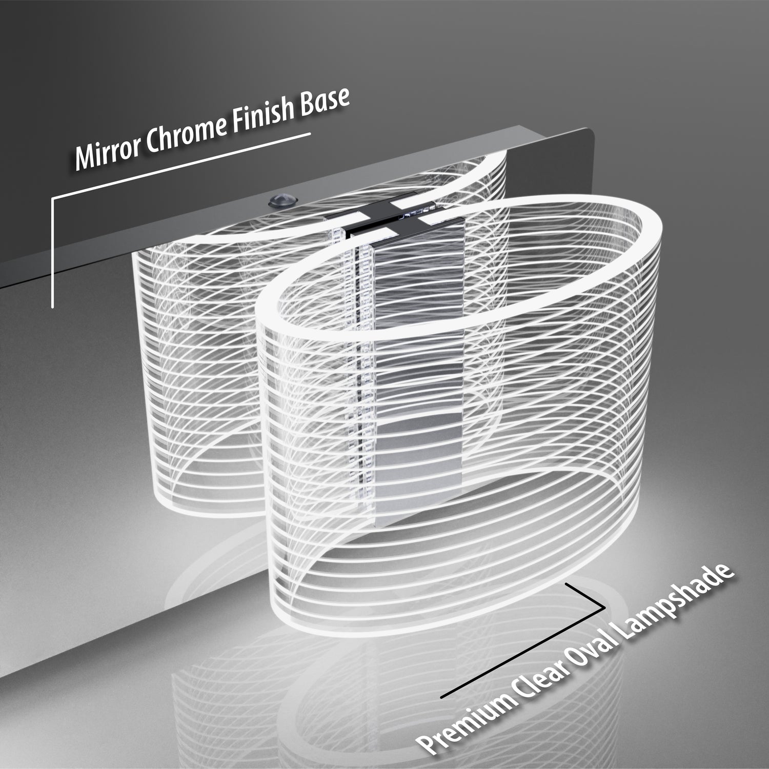 URSOLA LED Bathroom Vanity Transparent Linear Light