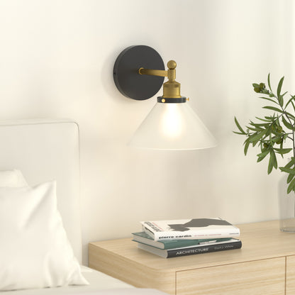 LIGHTINN Vintage Glass Lampshade Light Wall