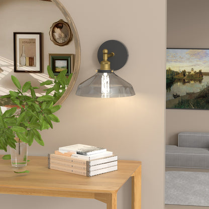 LIGHTINN Vintage Glass Lampshade Light Wall
