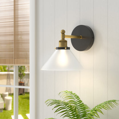 LIGHTINN Vintage Glass Lampshade Light Wall