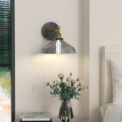 LIGHTINN Vintage Glass Lampshade Light Wall